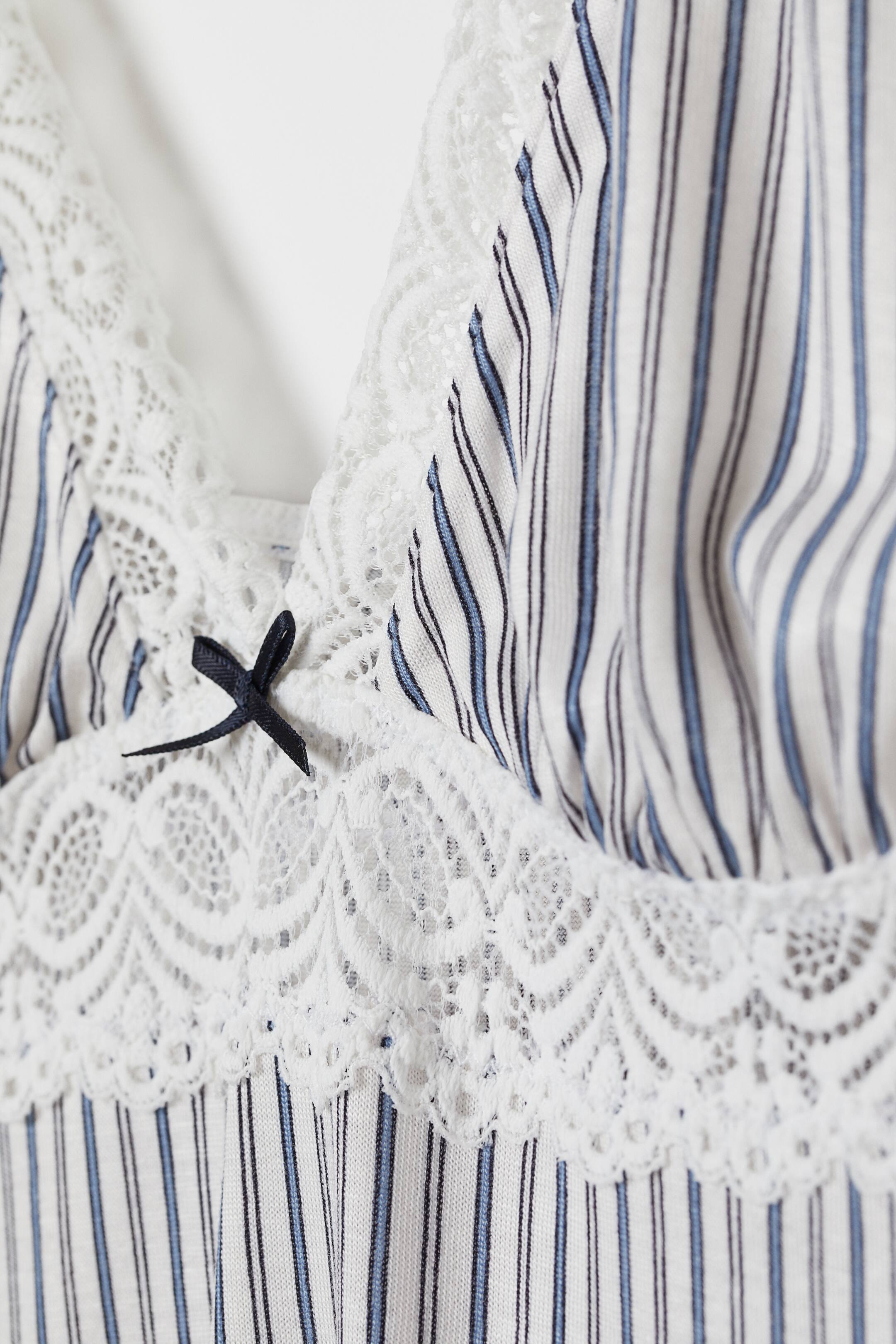 Größeres Bild ansehen: Schlaftop und Shorts - Blau/Weiß gestreift - Ladies | H&M DE 2