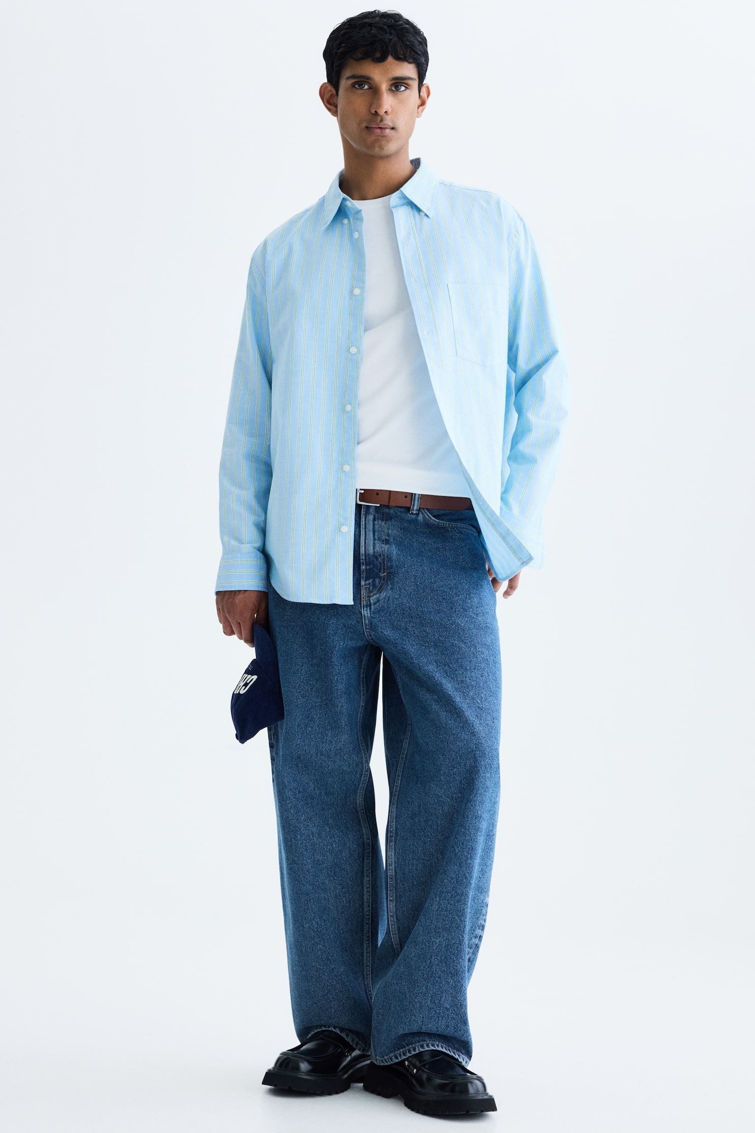 Baggy Jeans - Medium denim blue/Light beige/Light denim blue/Black/Dark denim grey - 1