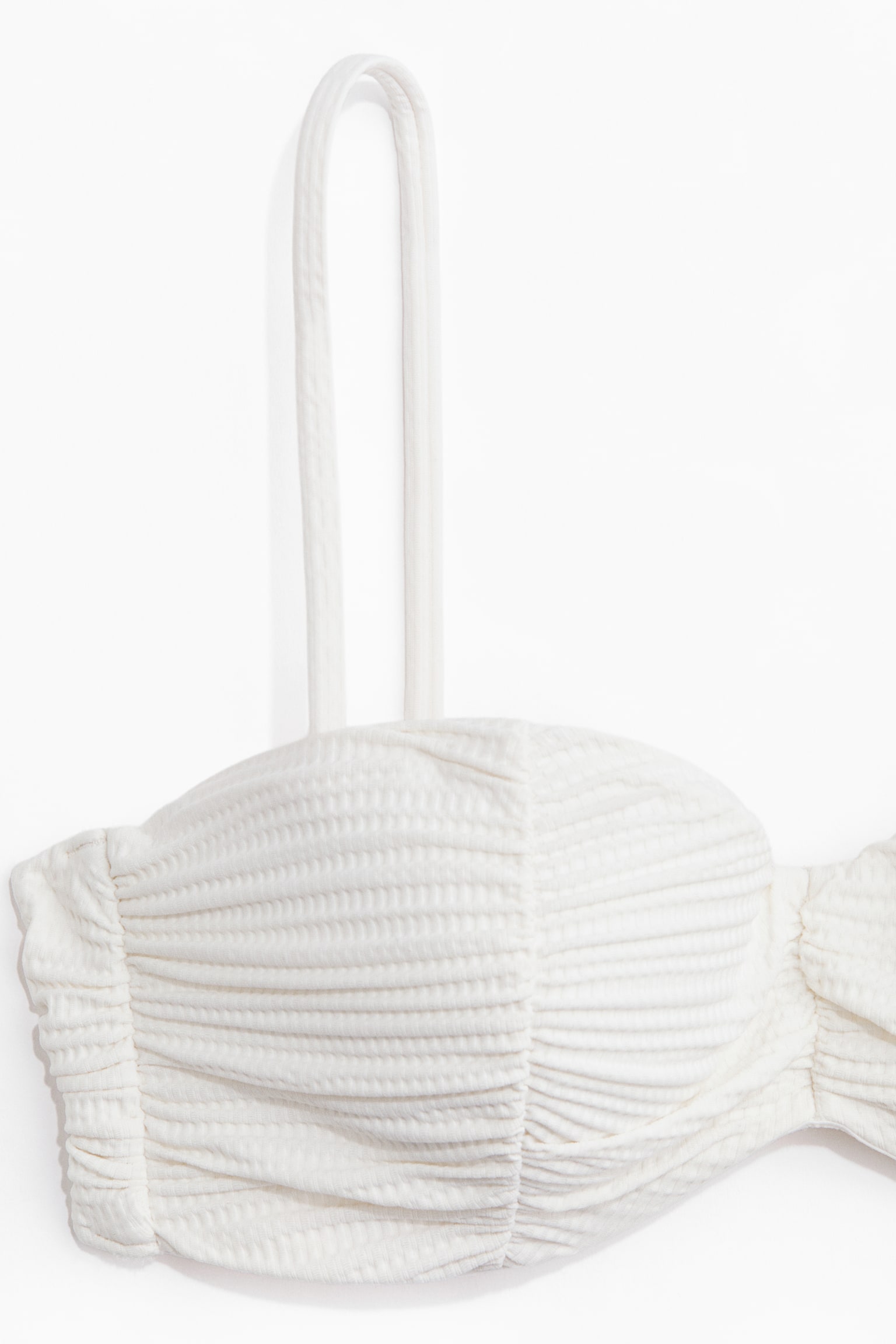 Padded balconette bikini top - White/Light yellow - 3