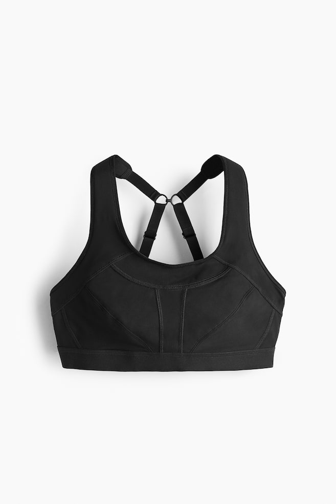 Sport-BH mit DryMove™ High Support - Schwarz/Pflaumenlila/Warmes Braun - 1