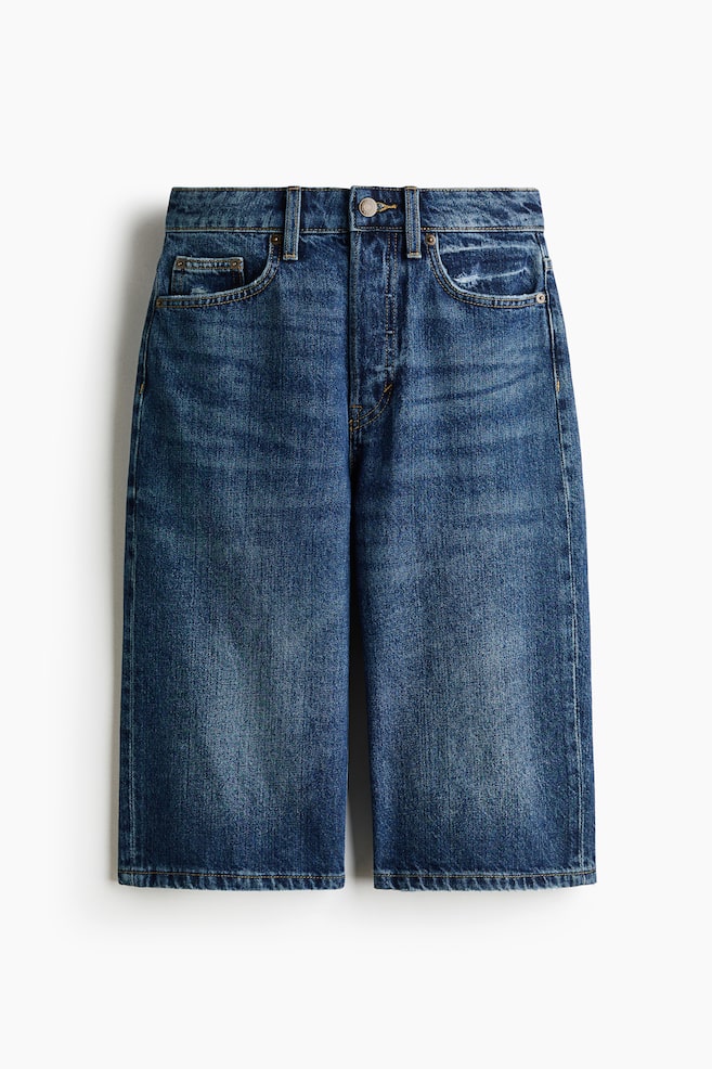 Denim Bermuda Shorts - Dark denim blue/Light denim blue - 1