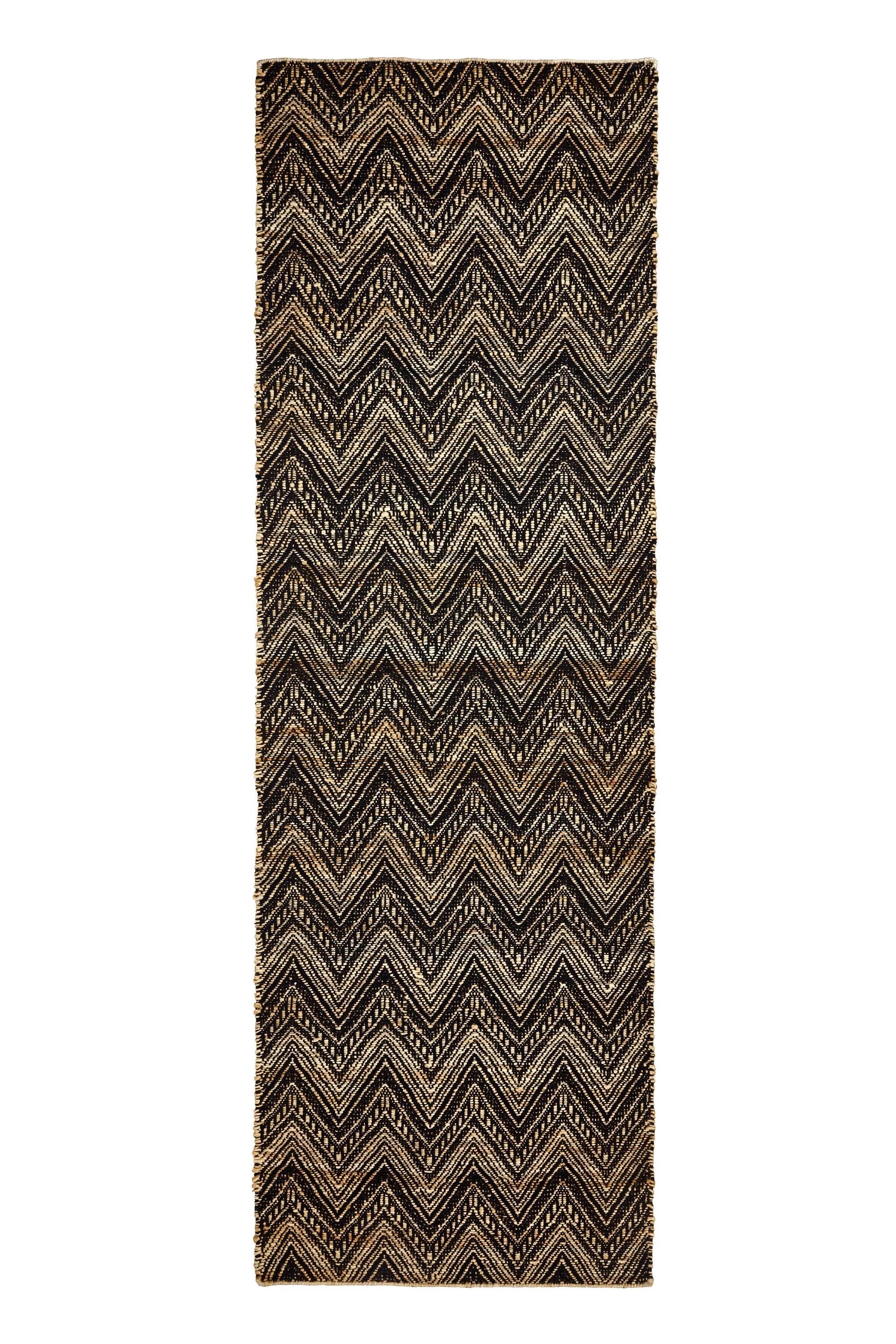 House Doctor - Vloerkleed Hdmonta - Natuur, Zwart - size: 83x260