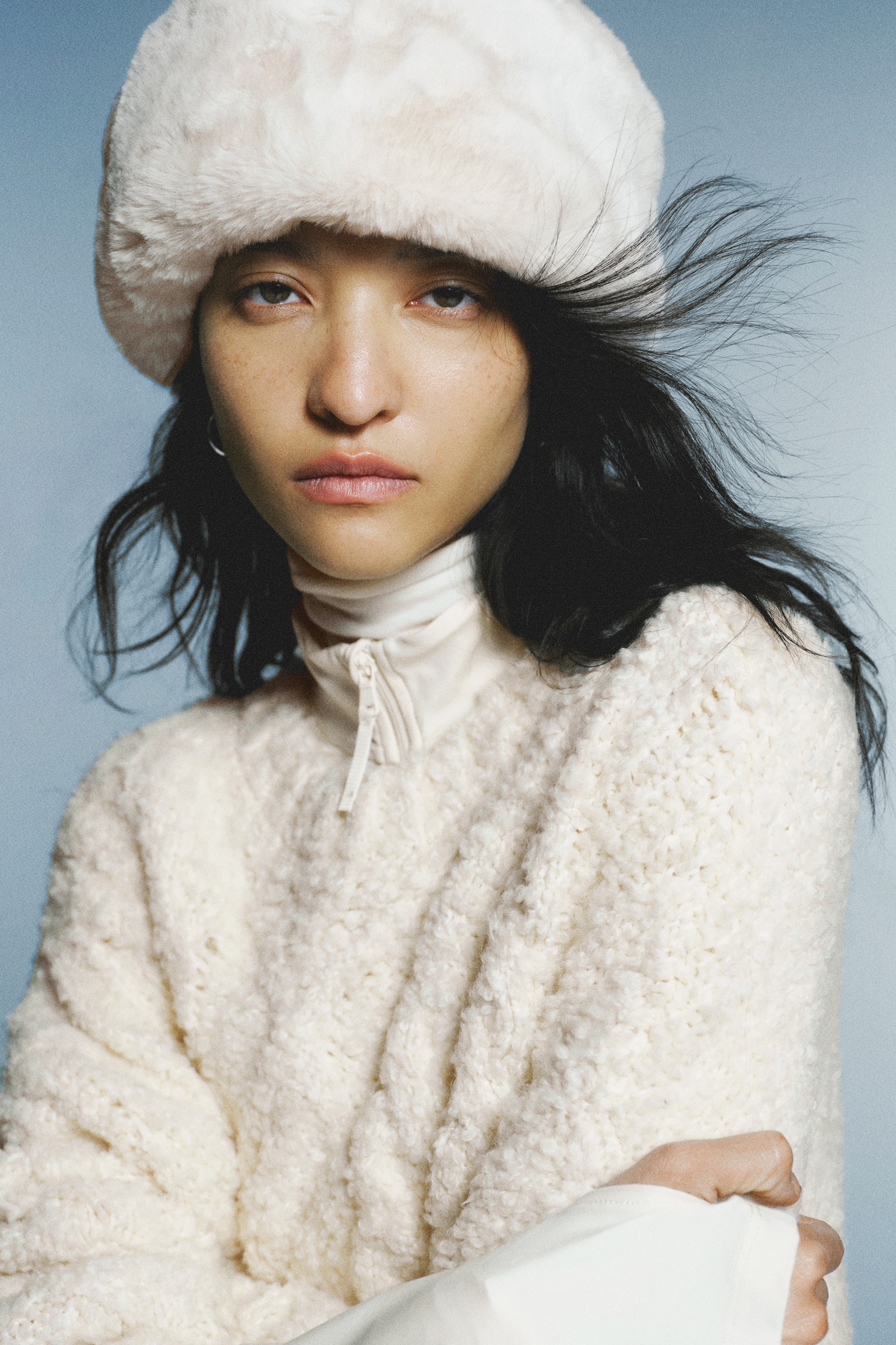 Pull en maille torsadée - Crème - 6