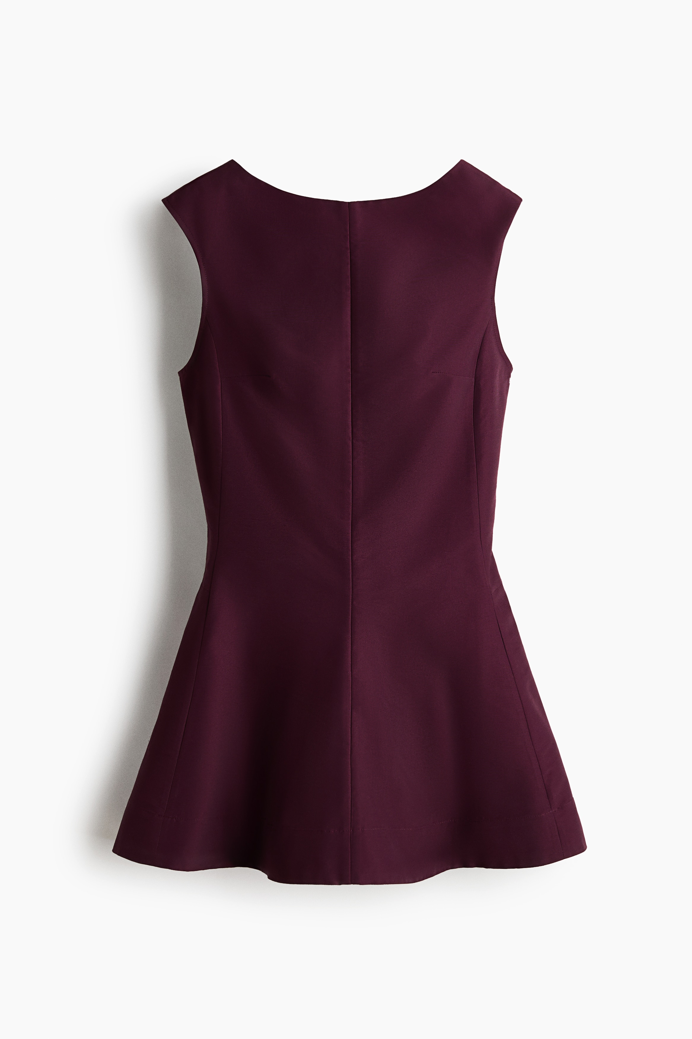 Flared-skirt dress - Plum/Red