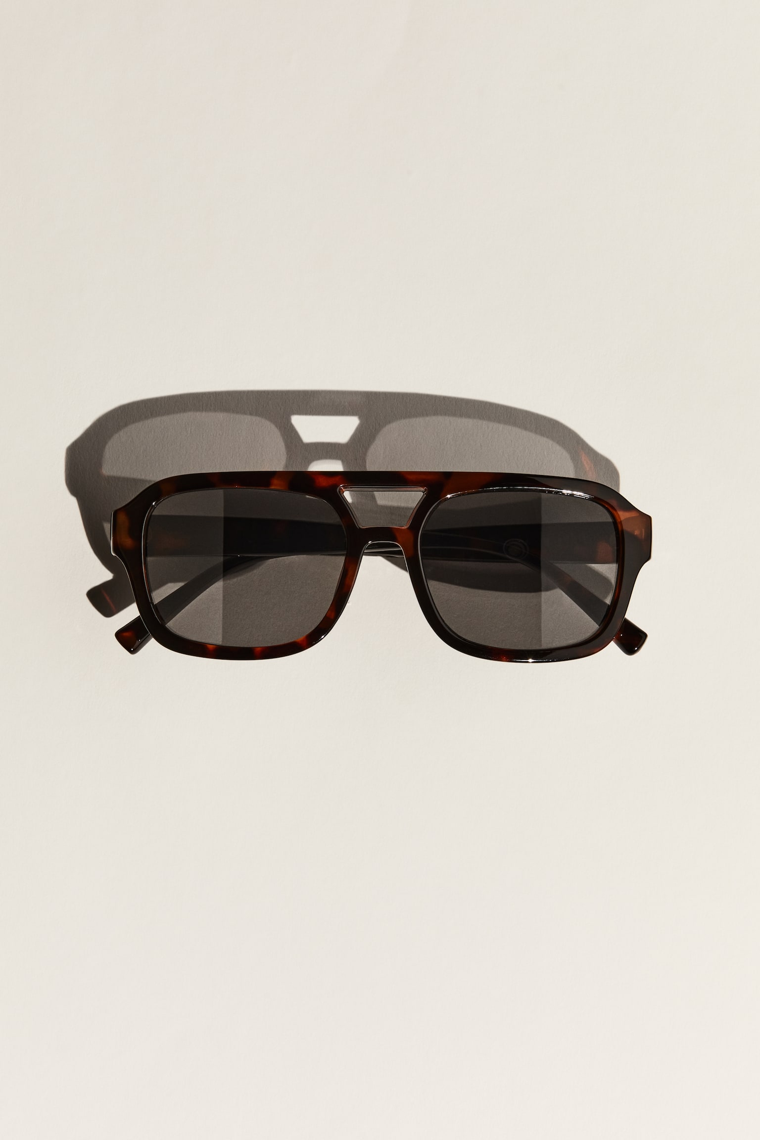 Aviator-style sunglasses - Brown/Tortoiseshell-patterned/Black - 1