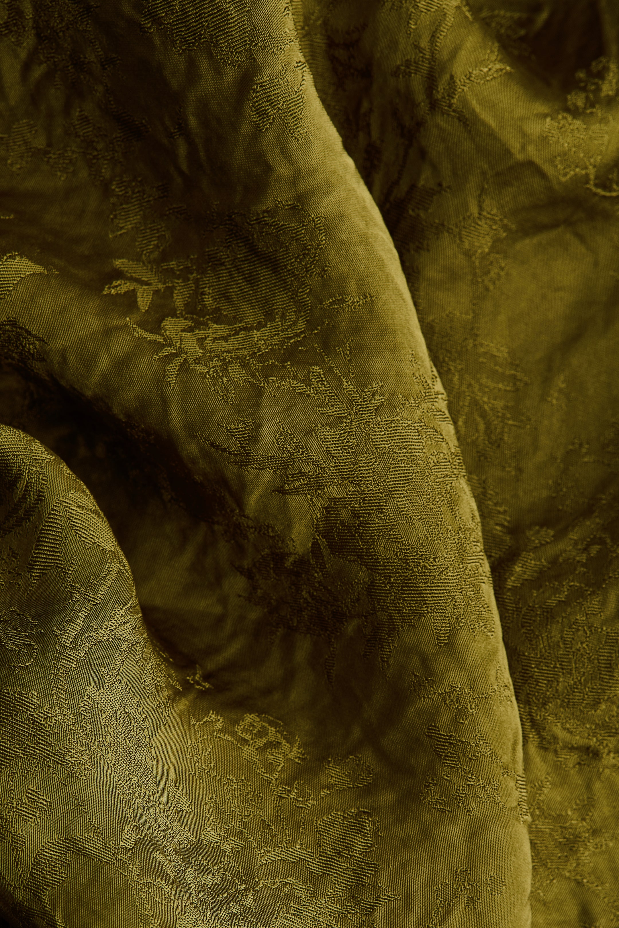 View larger image: Jacquard-weave one-shoulder blouse - Golden olive | H&M IE 7