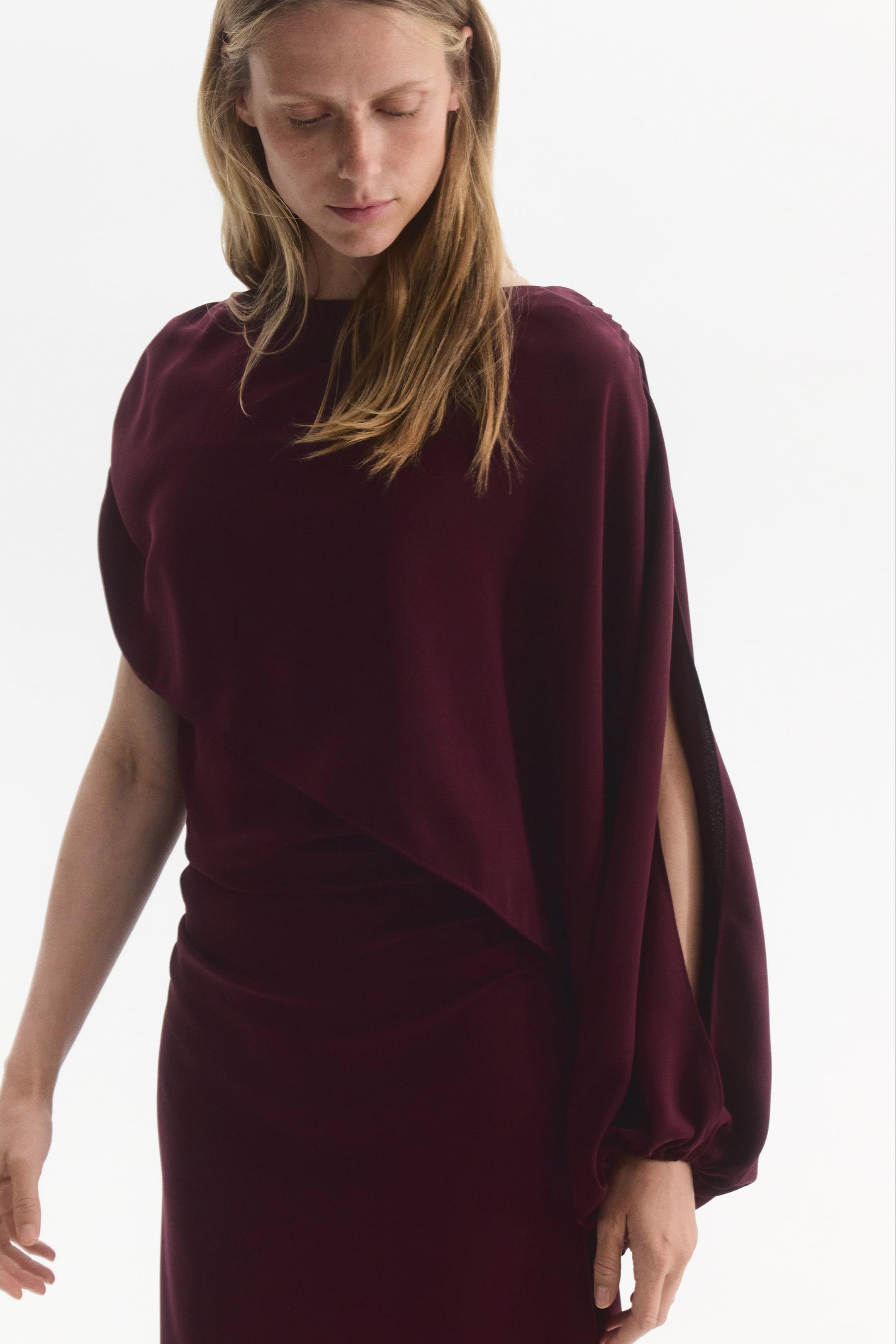 MAMA Cape-Detail Nursing Dress