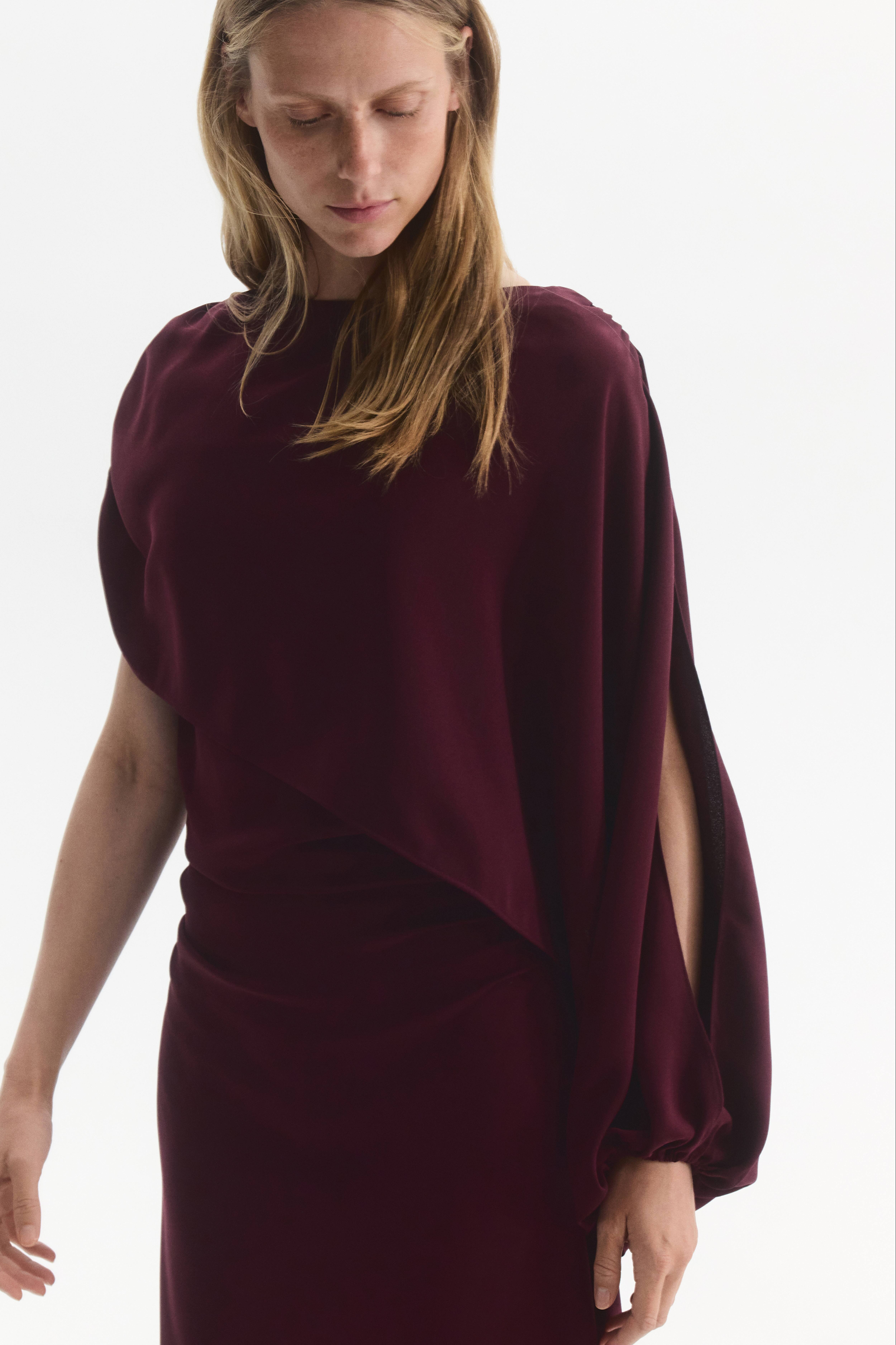 MAMA Cape-Detail Nursing Dress