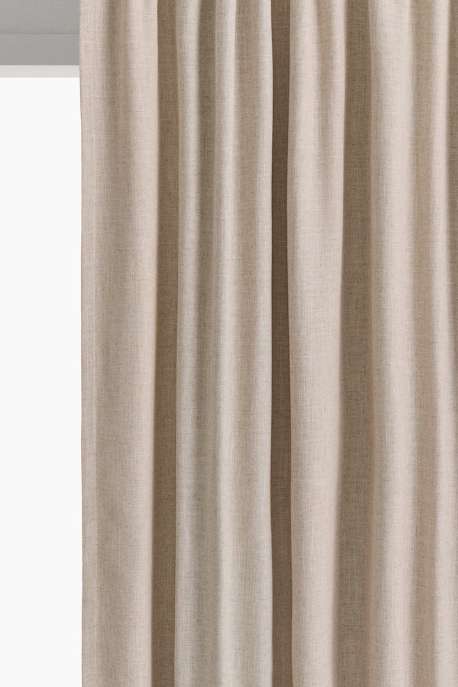 Single-Pack Wide Blackout Curtain - Beige/Natural white/Beige - 1