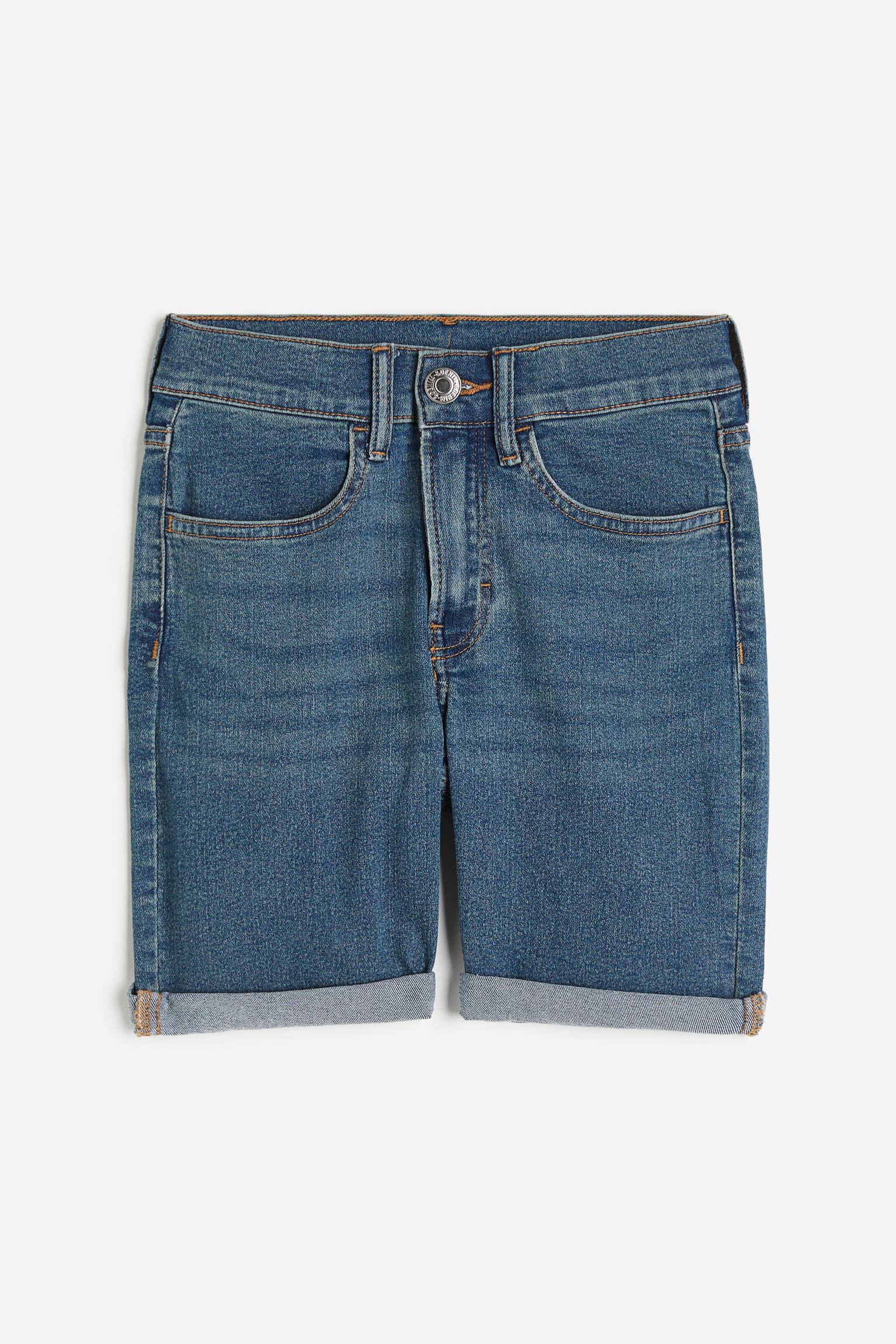 Quần short Slim Fit - Màu xanh denim đậm - 1