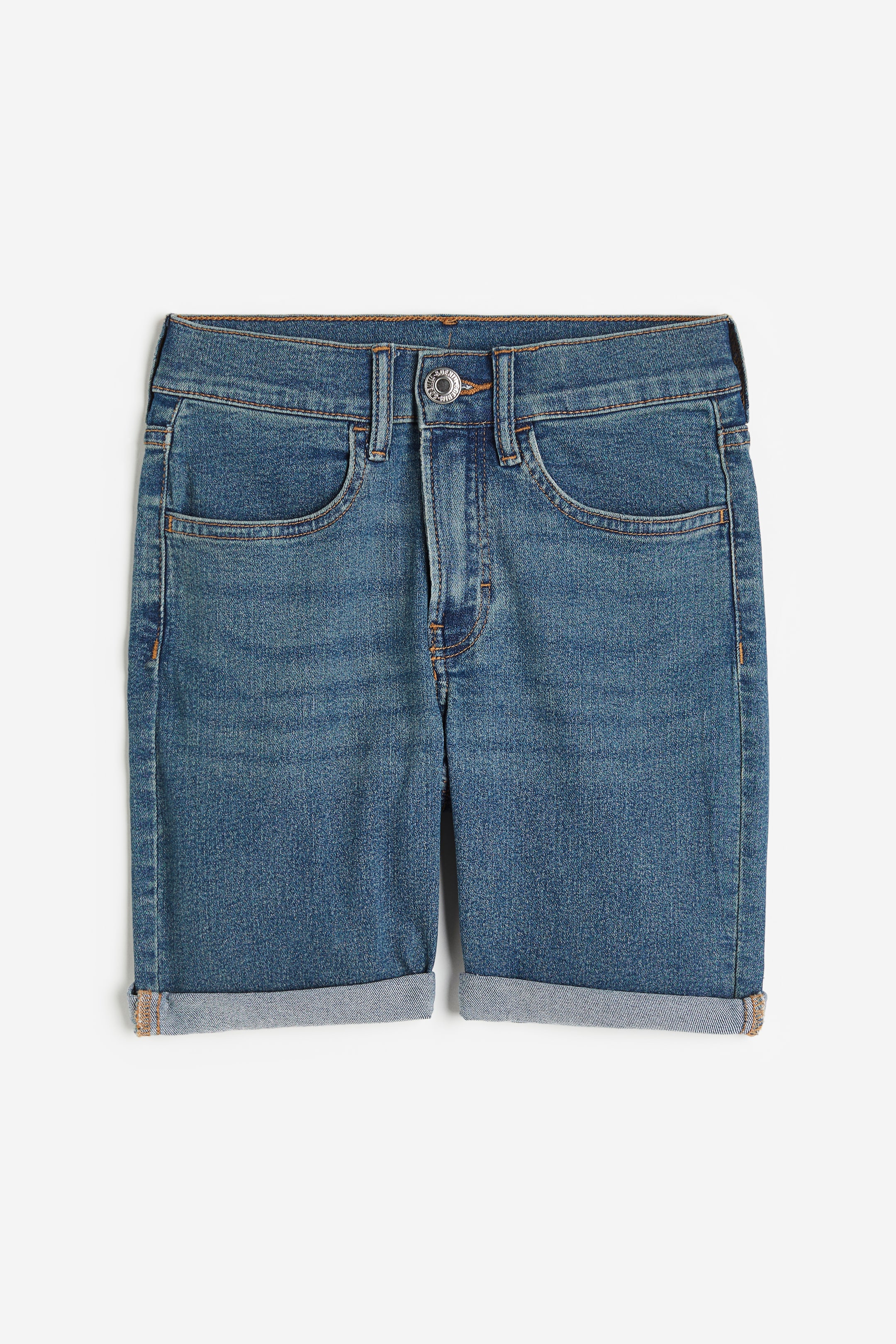 View larger image: Slim Fit Shorts - Dark denim blue - Kids | H&M PH 1