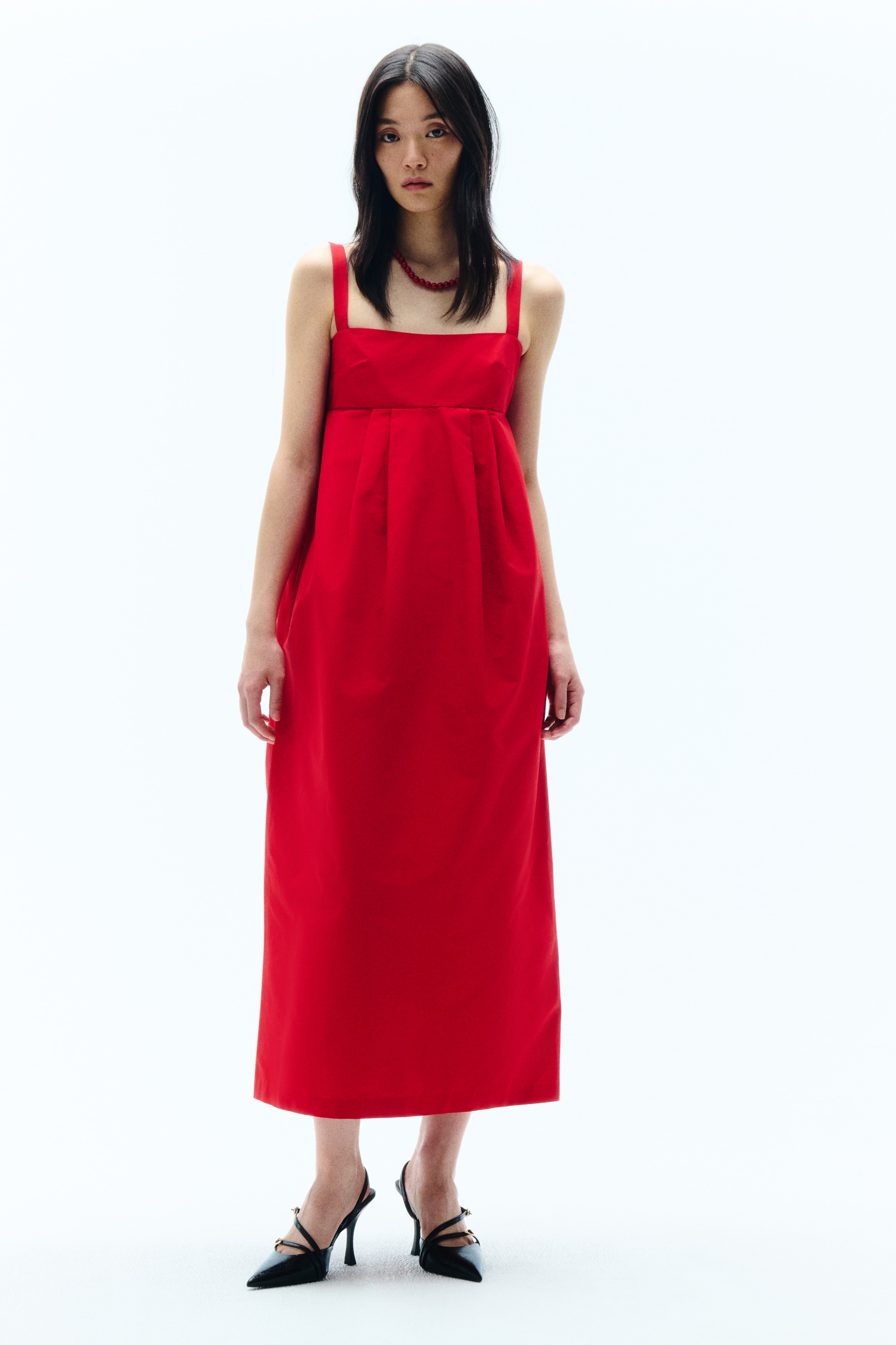 Maxi tulip dress - Bright red