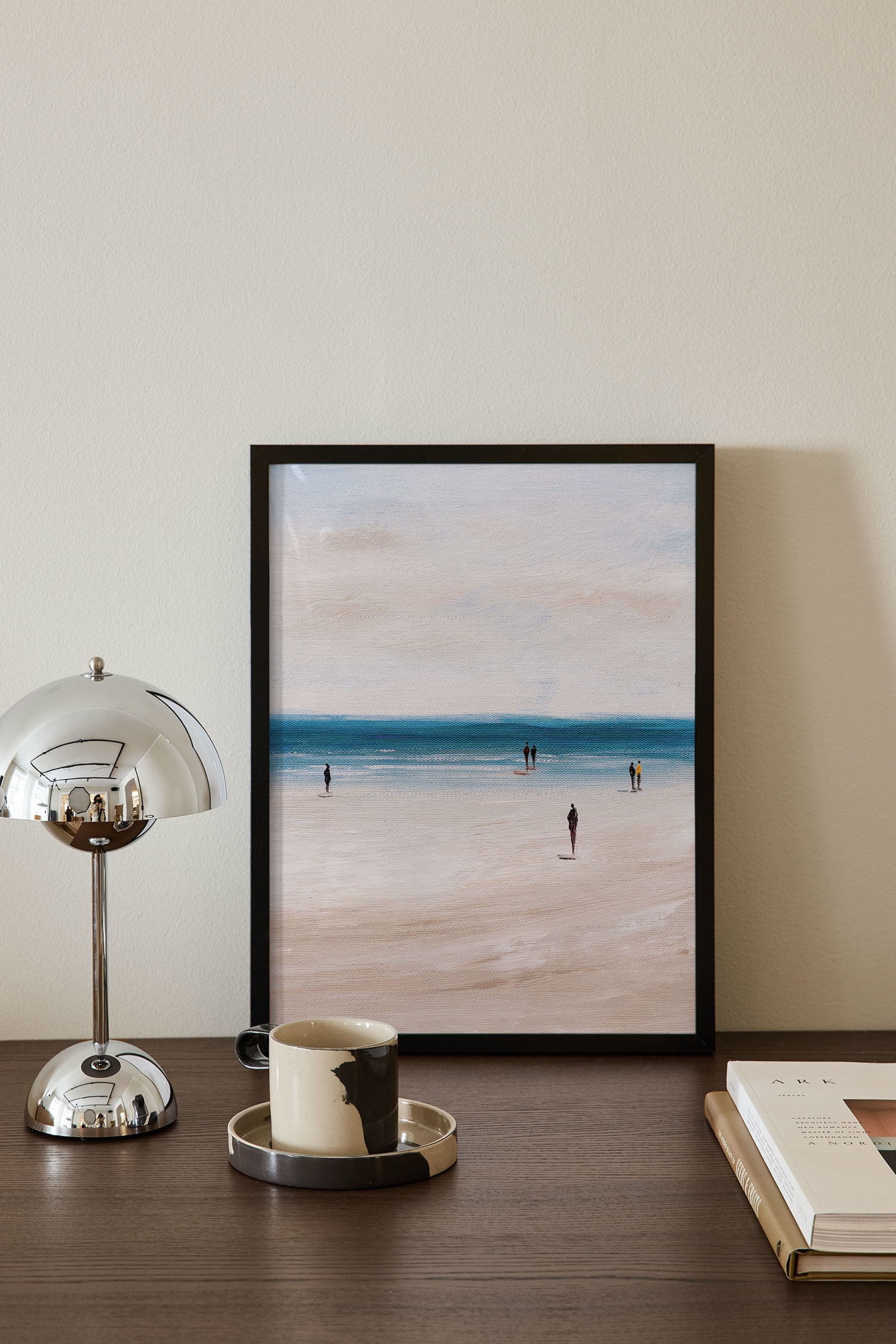 Beach Walk Poster - Brun/blå