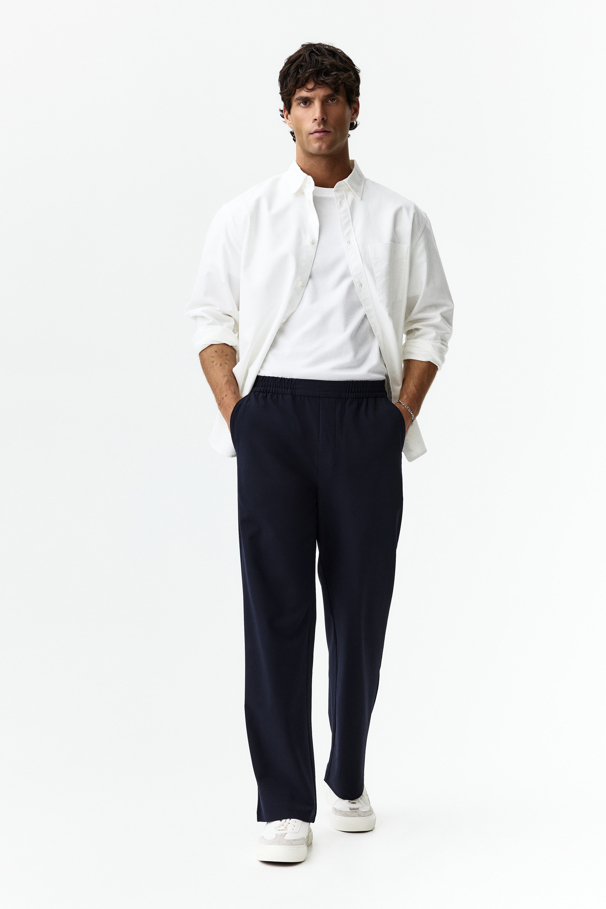 Four-way Stretch Wide Pull-on trousers