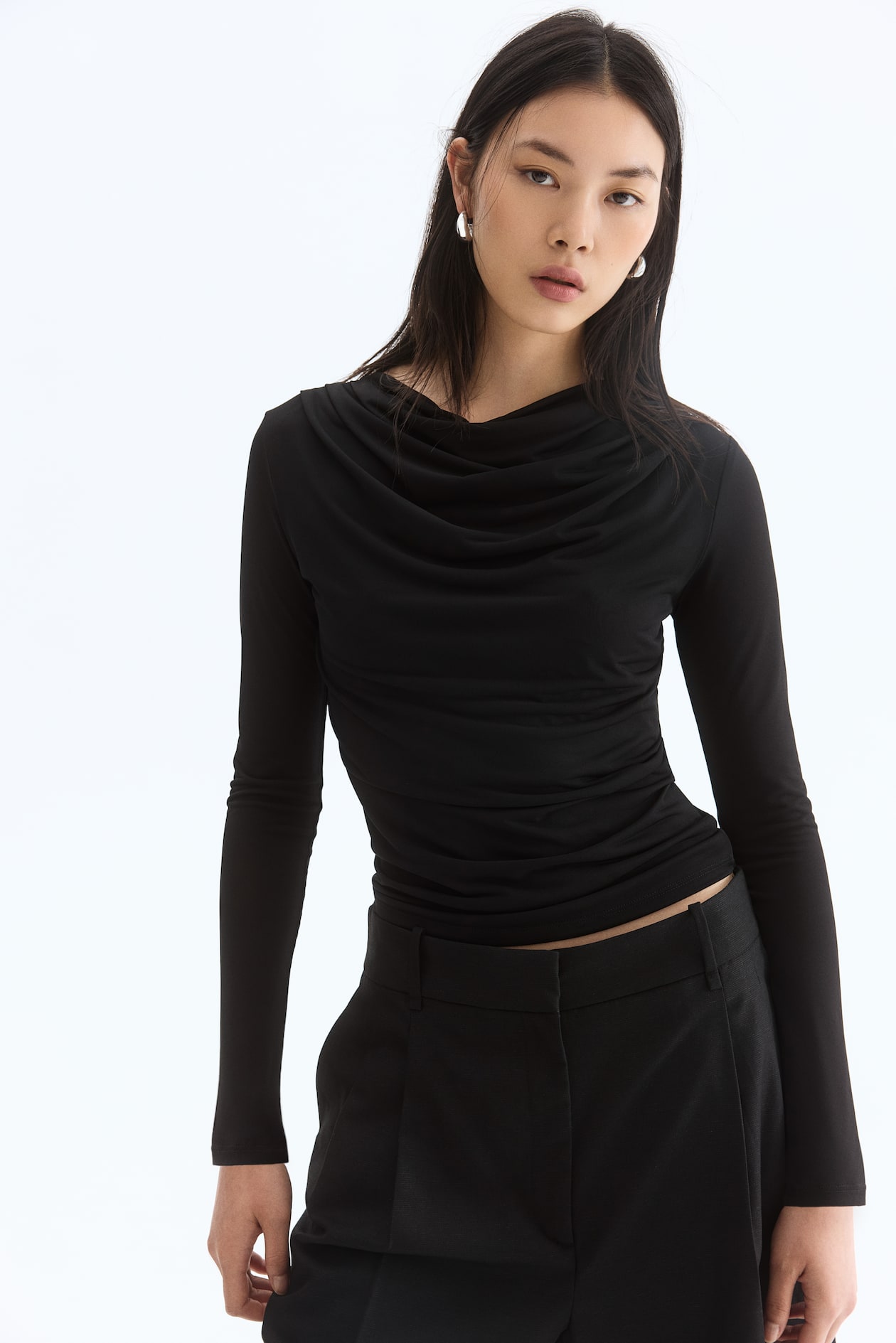 Cowl-Neck Top - image 3