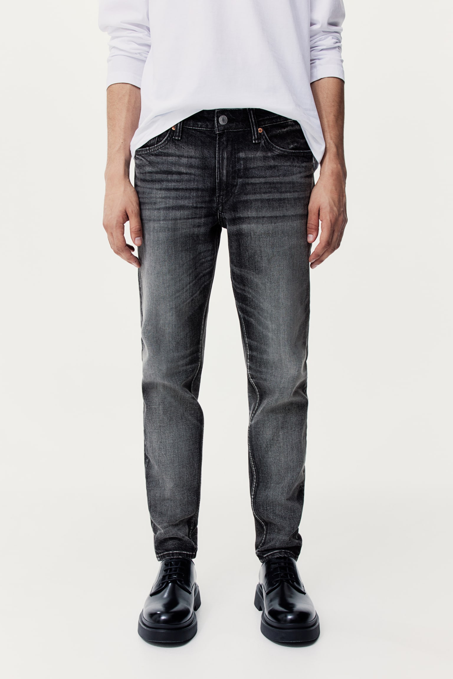 Regular Tapered Jeans - Gris foncé/Bleu denim/Noir/Gris denim/Bleu denim clair/Gris denim foncé - 6