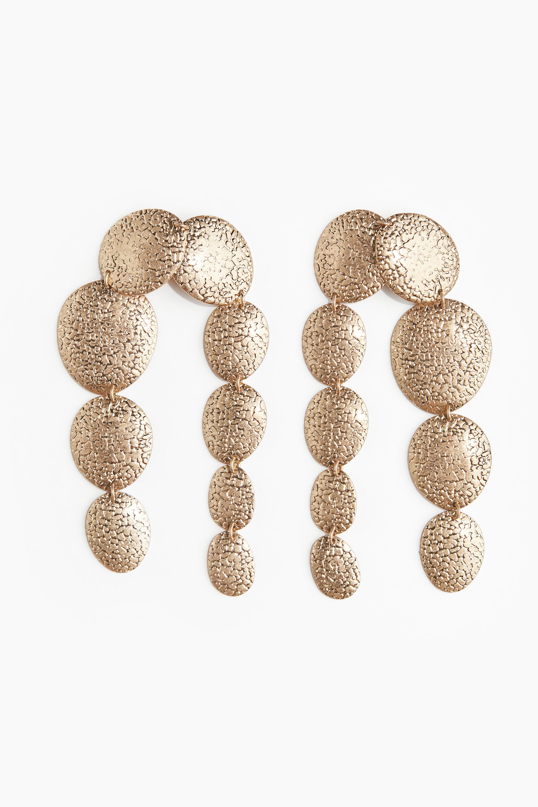 Metal-Disc Pendant Earrings