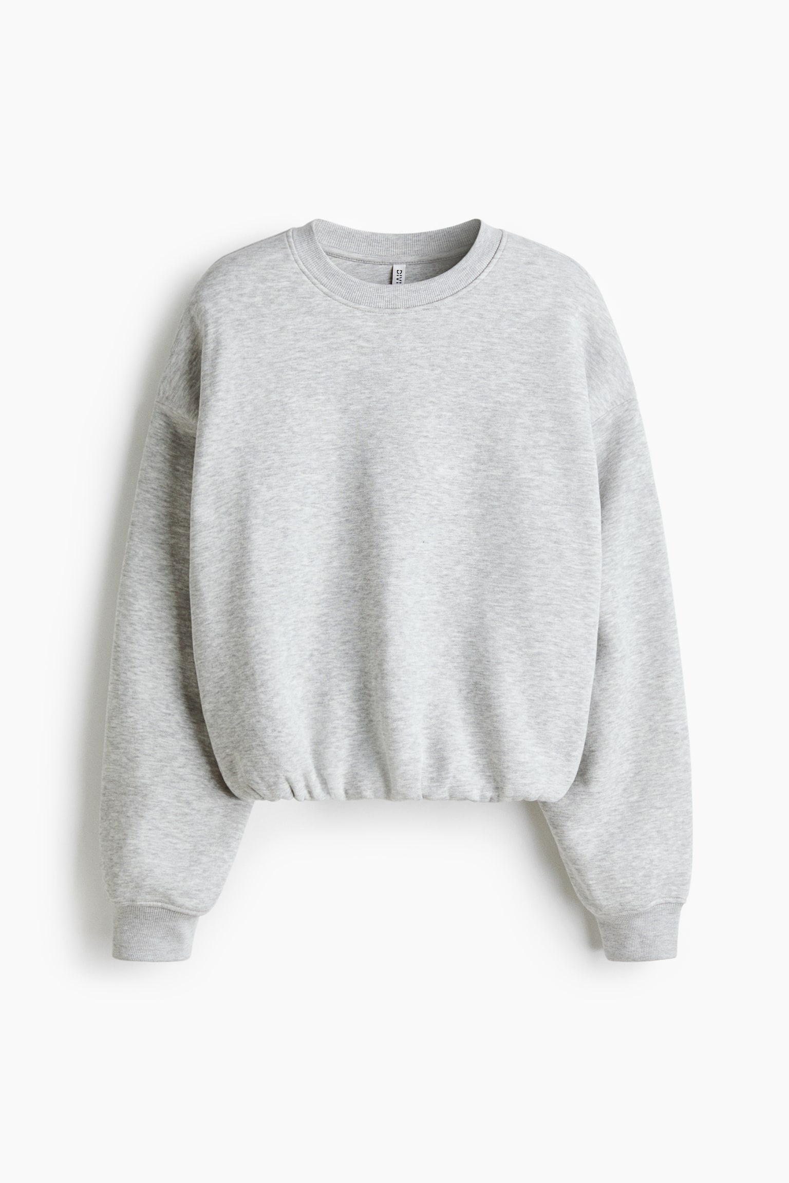 Oversized sweatshirt - Grigio chiaro mélange/Marrone scuro