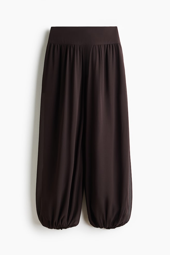 Loose-Fit Balloon-Leg Pants - Dark brown - 1
