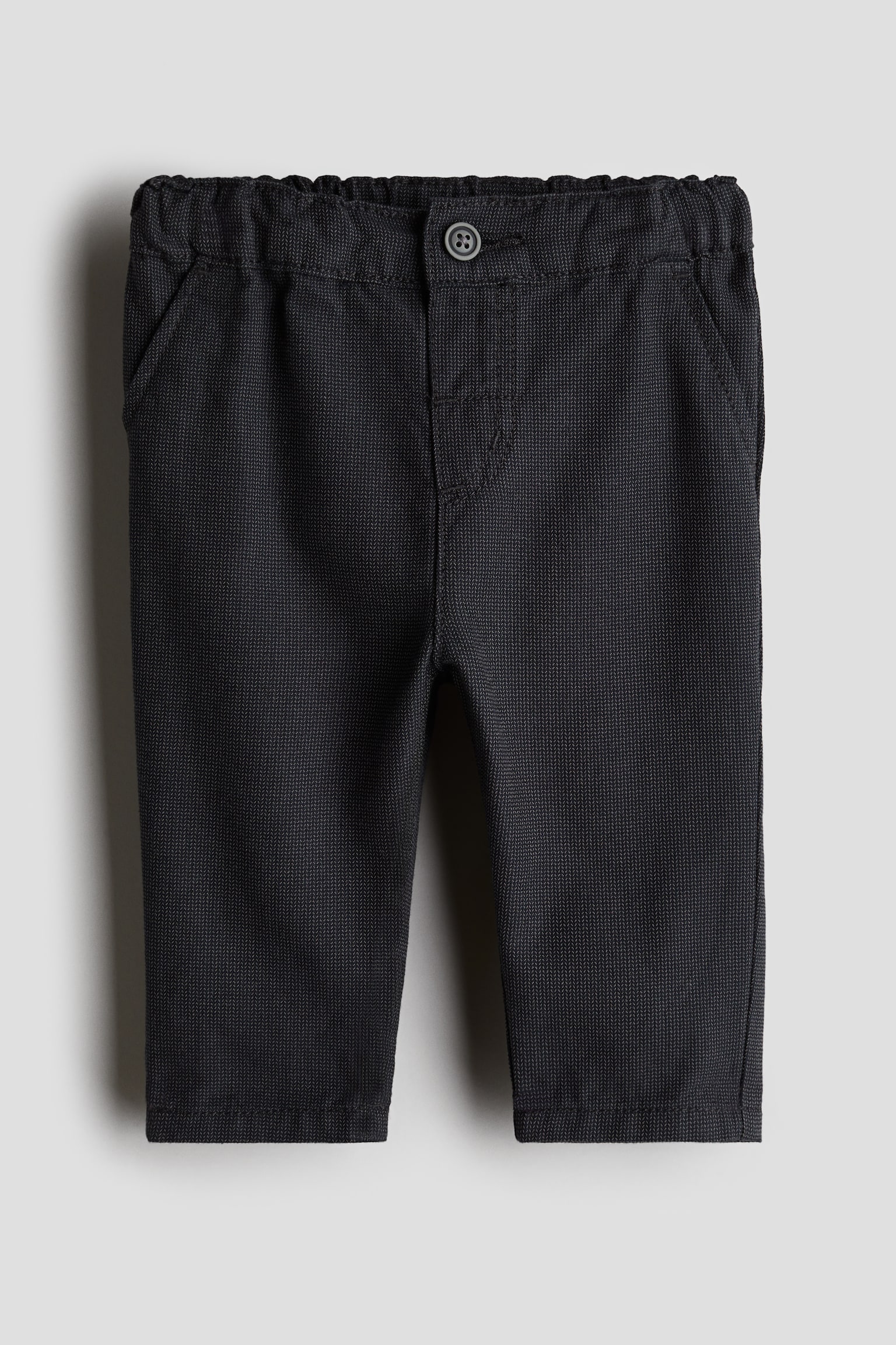 Cotton Pants - Dark grey/Check/Brown - 1