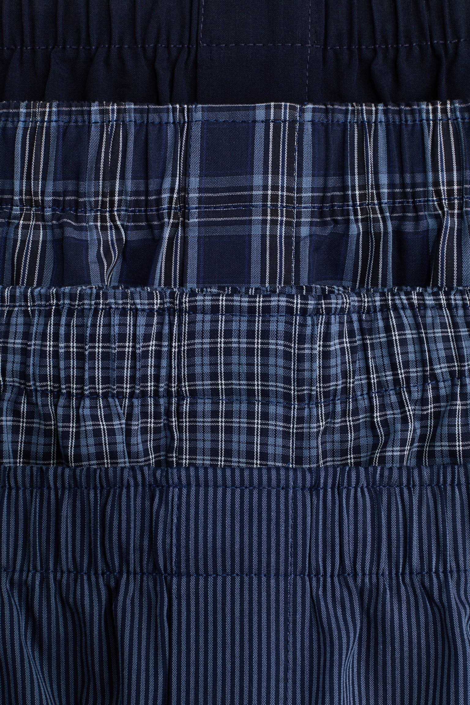 Pack de 4 boxers em tecido - Azul escuro/Quadrados/Azul claro/Azul escuro/Preto/Cinzento/Lilás/Riscas/Preto/Quadrados brancos/Cinzento escuro/Quadrados/Branco/Bege/Verde caqui escuro/Rosa/Quadrados/Azul/Quadrados/Azul marinho/Riscas/Lilás/Riscas/Azul/Quadrados - 6