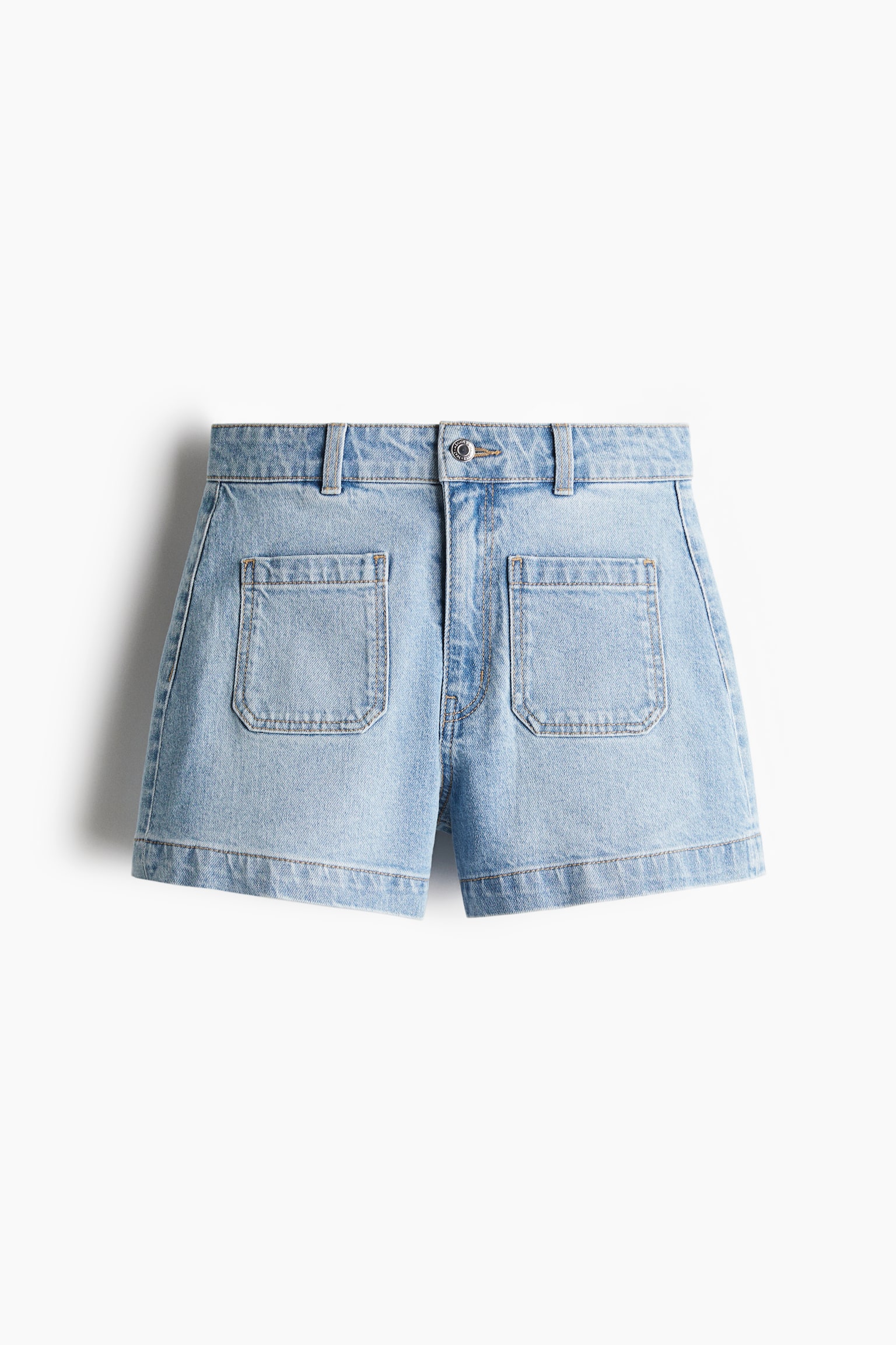Женские шорты H&M Denim Shorts, цвет: Светлый джинсовый синий — фото 1