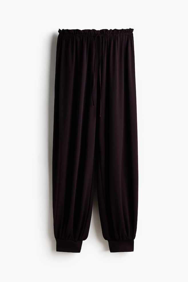 Jersey Balloon Pants - Plum purple/Black - 1