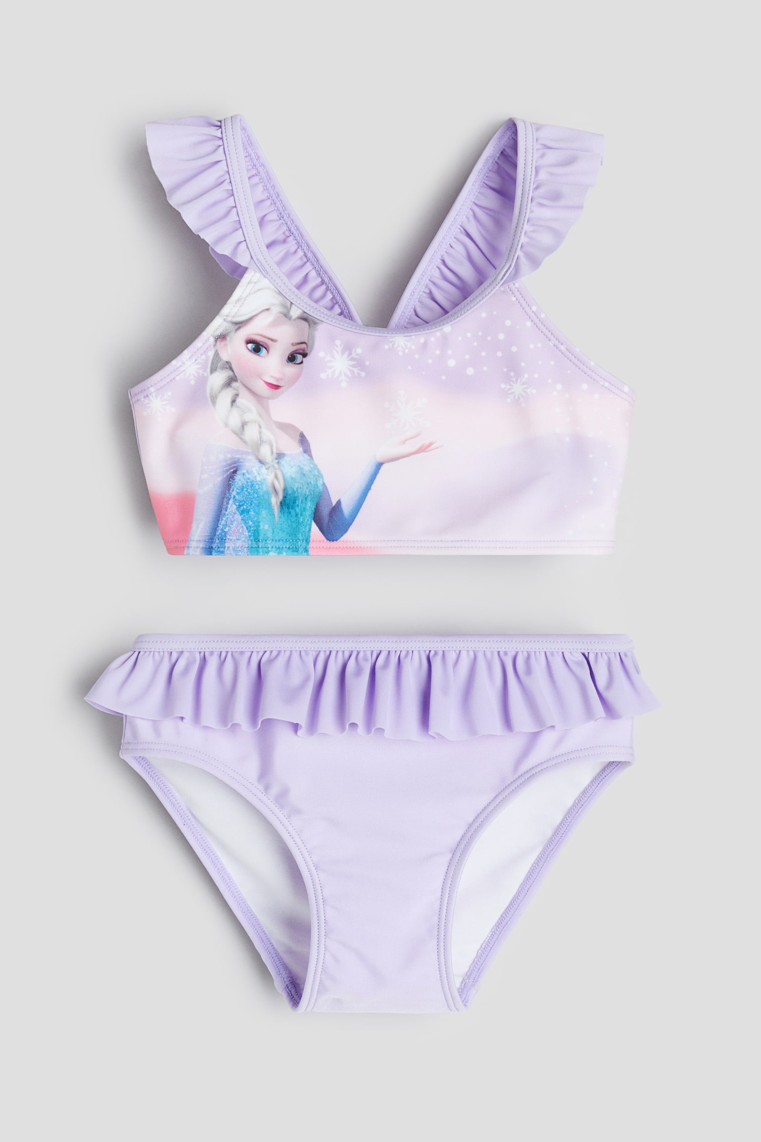 Flounce Print Bikini - Light purple/Frozen/Bright pink/Barbie/Pink/The Little Mermaid - 1