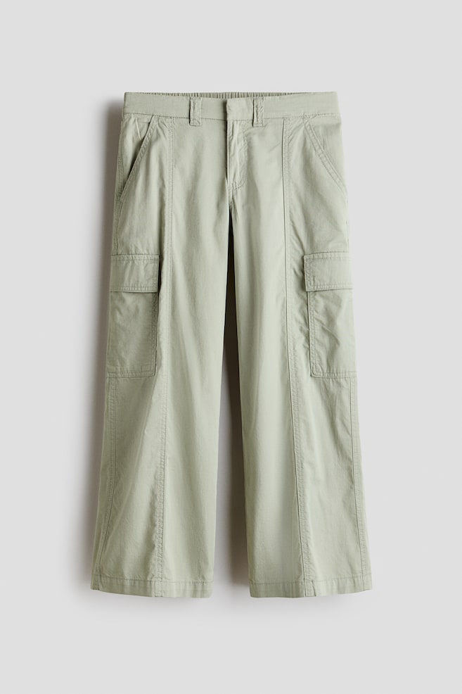 Cotton Twill Cargo Pants - Light sage green/Light beige/Black - 1