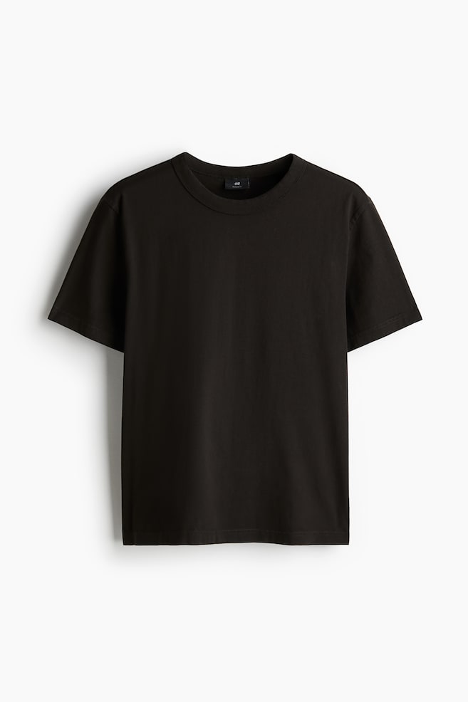 T-Shirt in Regular Fit - Schwarz/Beige - 1