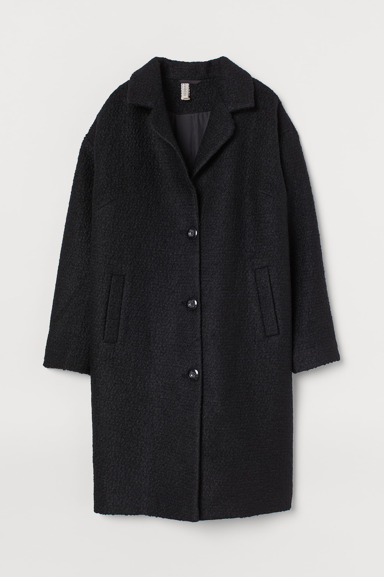 Wool-blend coat - Long sleeve - Black - Ladies | H&M GB