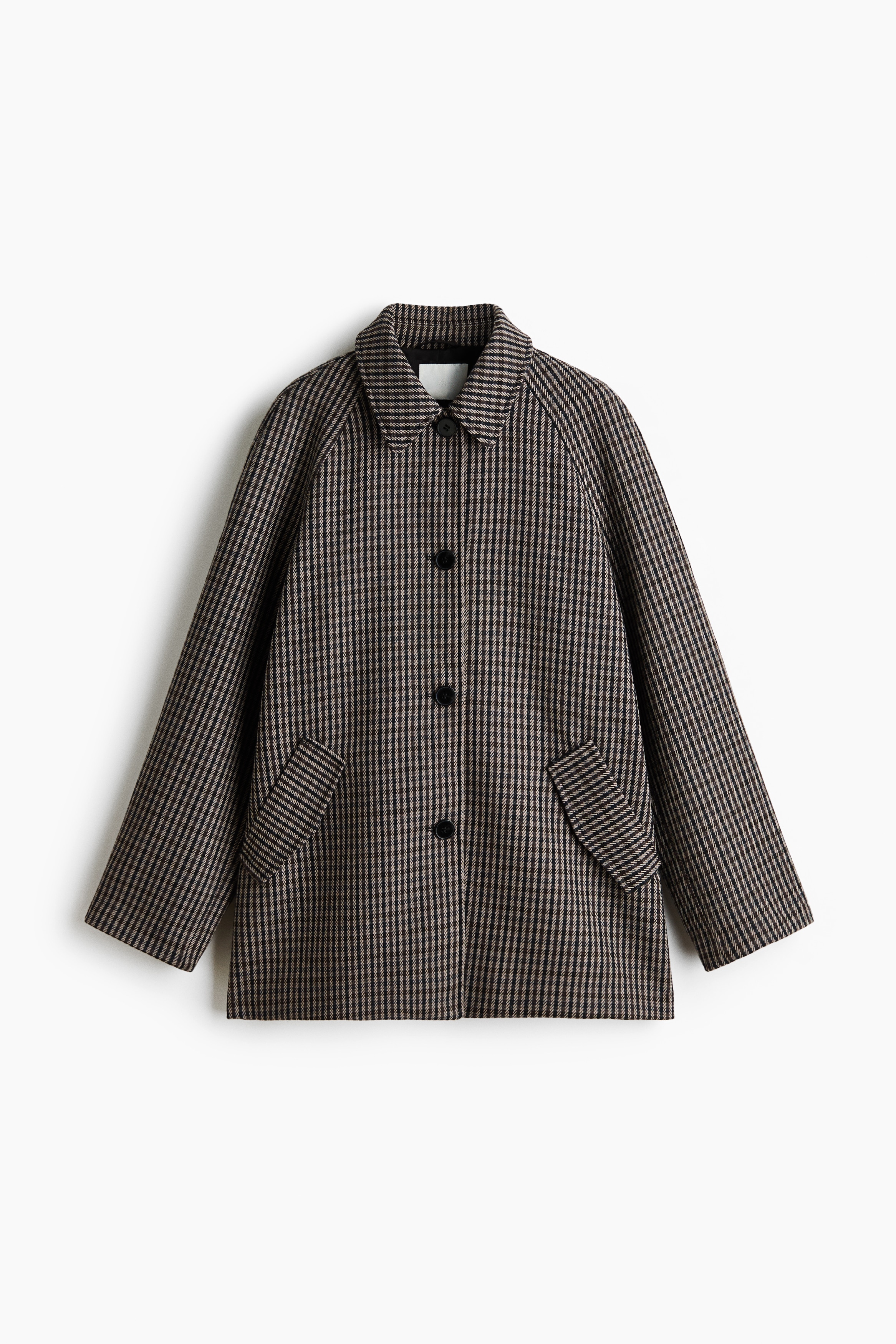 Car Coat - Dark gray/checked/Dark taupe/Light taupe