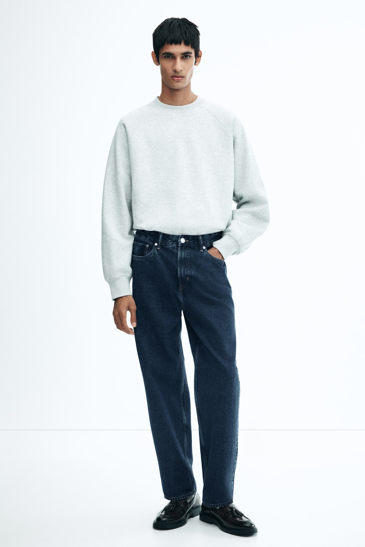 ルーズデニム - ダークデニムブルー - Men | H&M JP