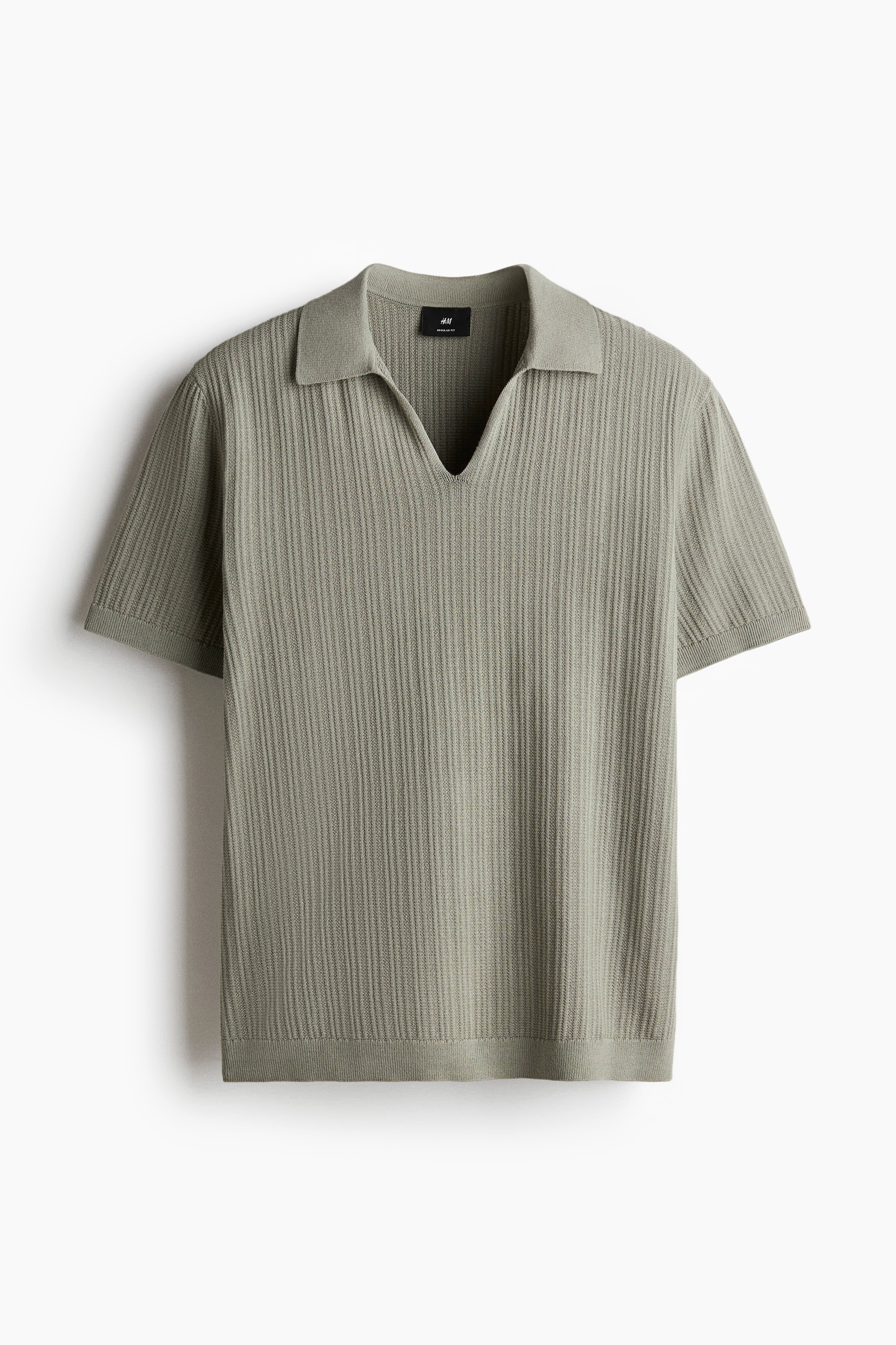 Regular Fit Pima Cotton Polo Shirt - Sage green/Cream/Beige