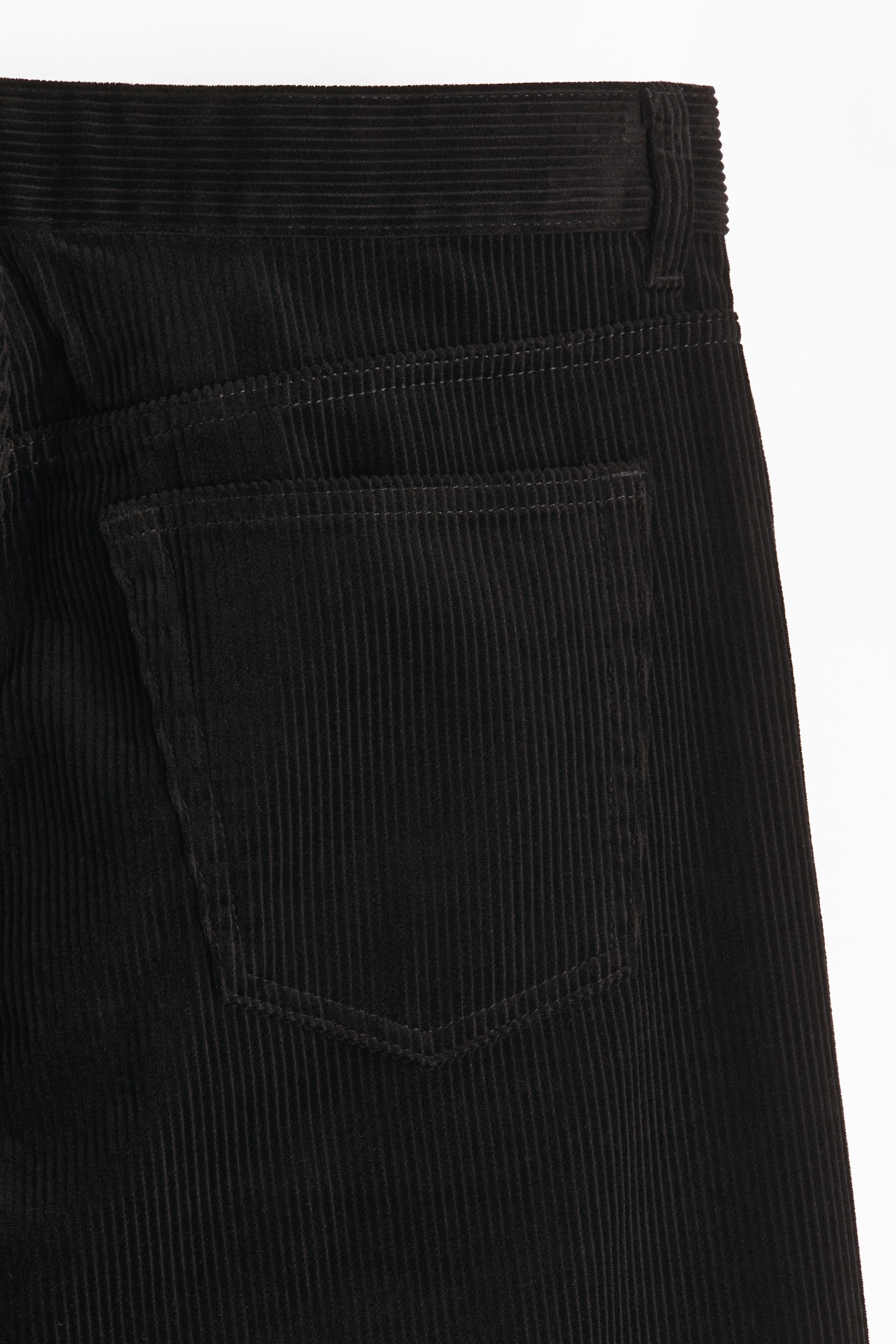 Pantalon classique en velours de coton côtelé