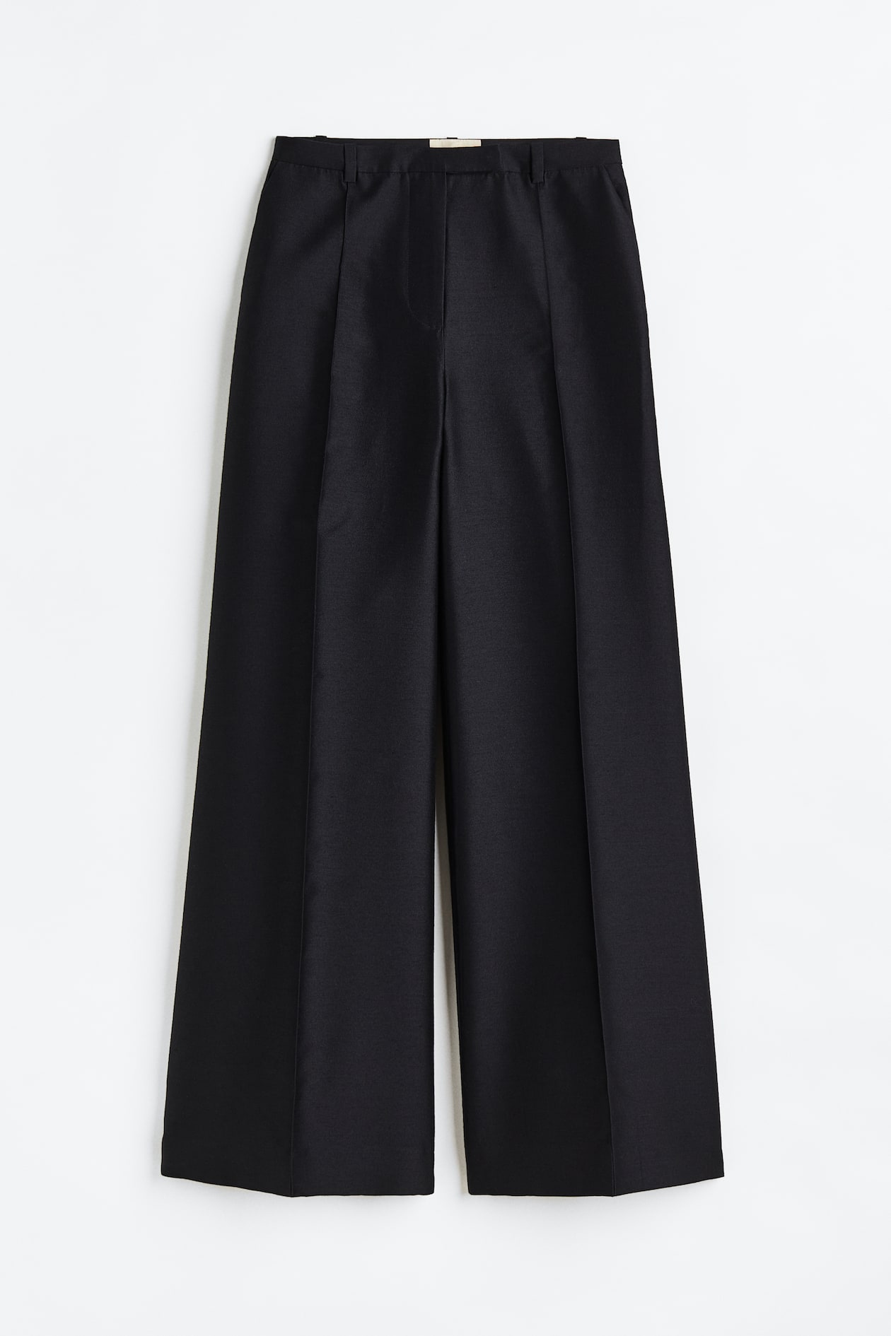 Silk-blend tailored trousers - Black - Ladies | H&M GB