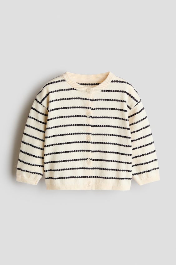 Детские кардиганы H&M Textured Cotton-Knit Cardigan