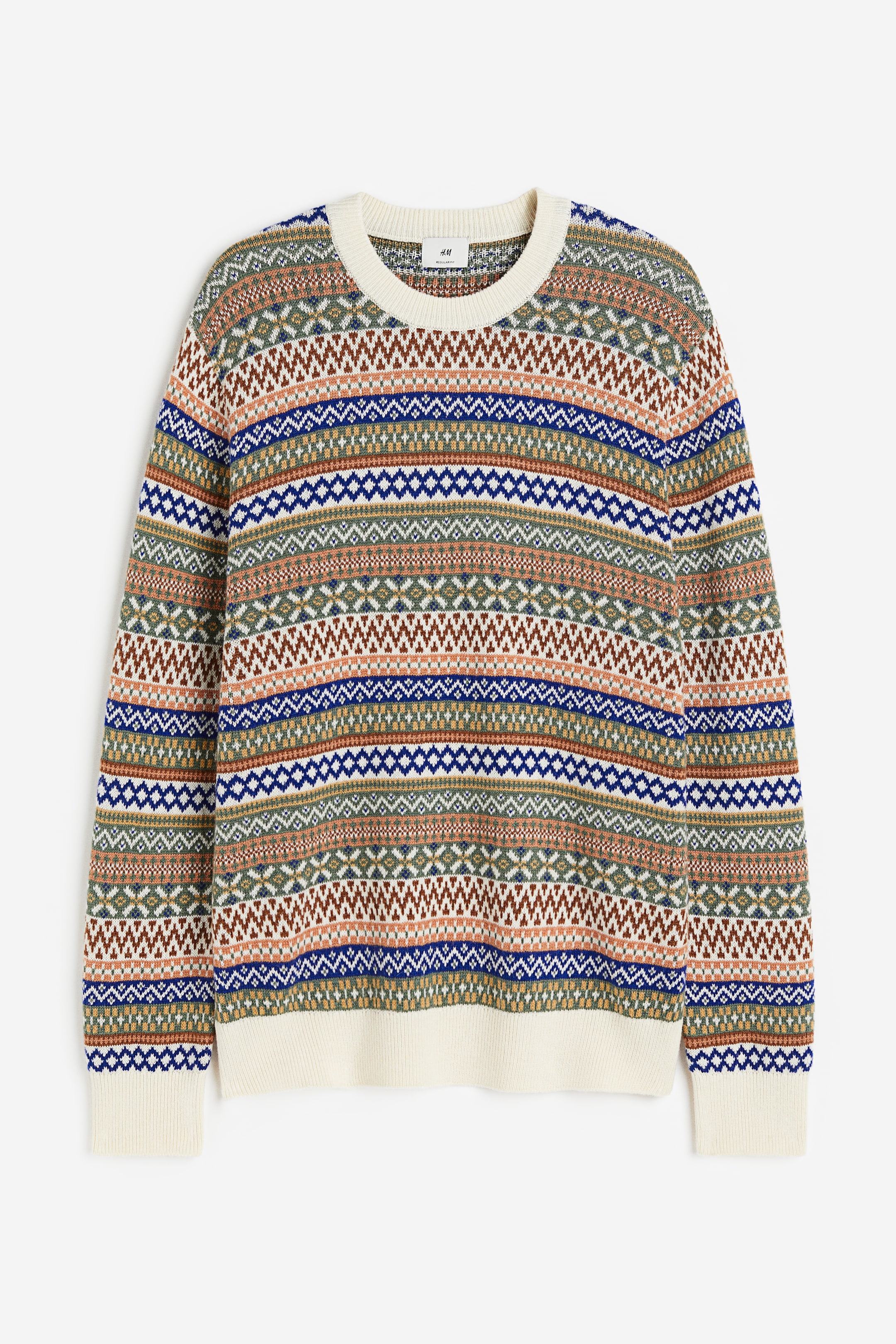 Regular Fit Jacquard-knit Sweater