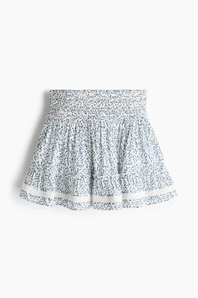 Tiered viscose-blend skirt - Μπλε/φλοράλ/Μαύρο - 1
