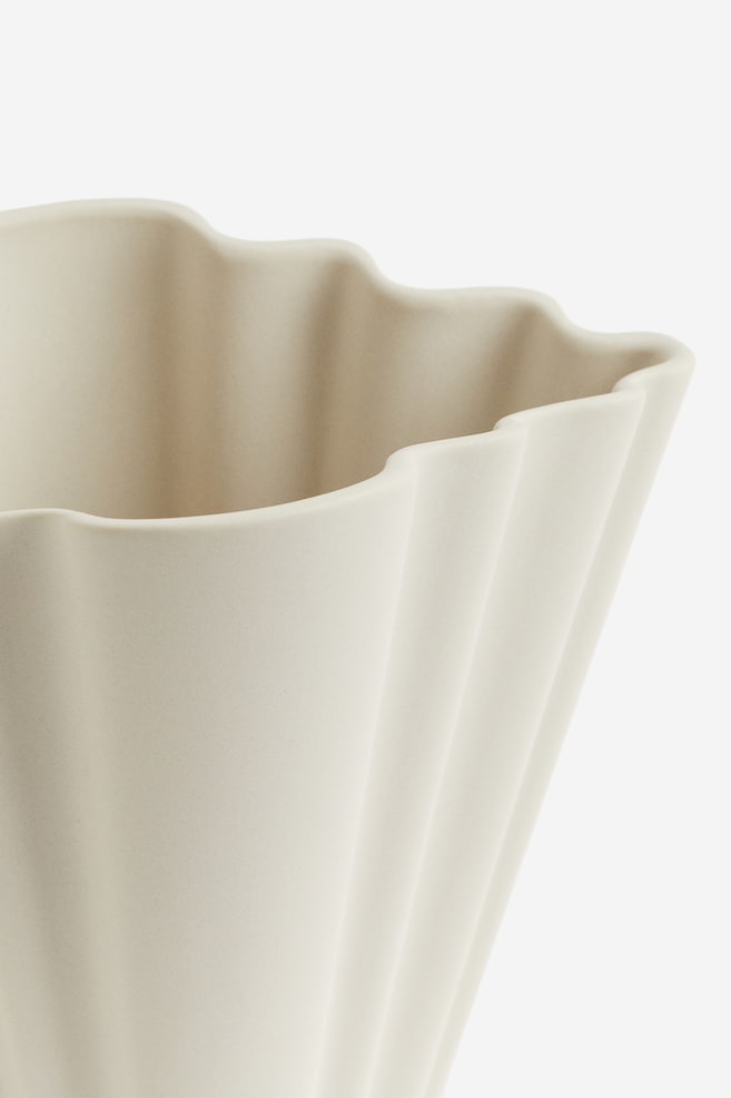 Large stoneware vase - Natural white - 3
