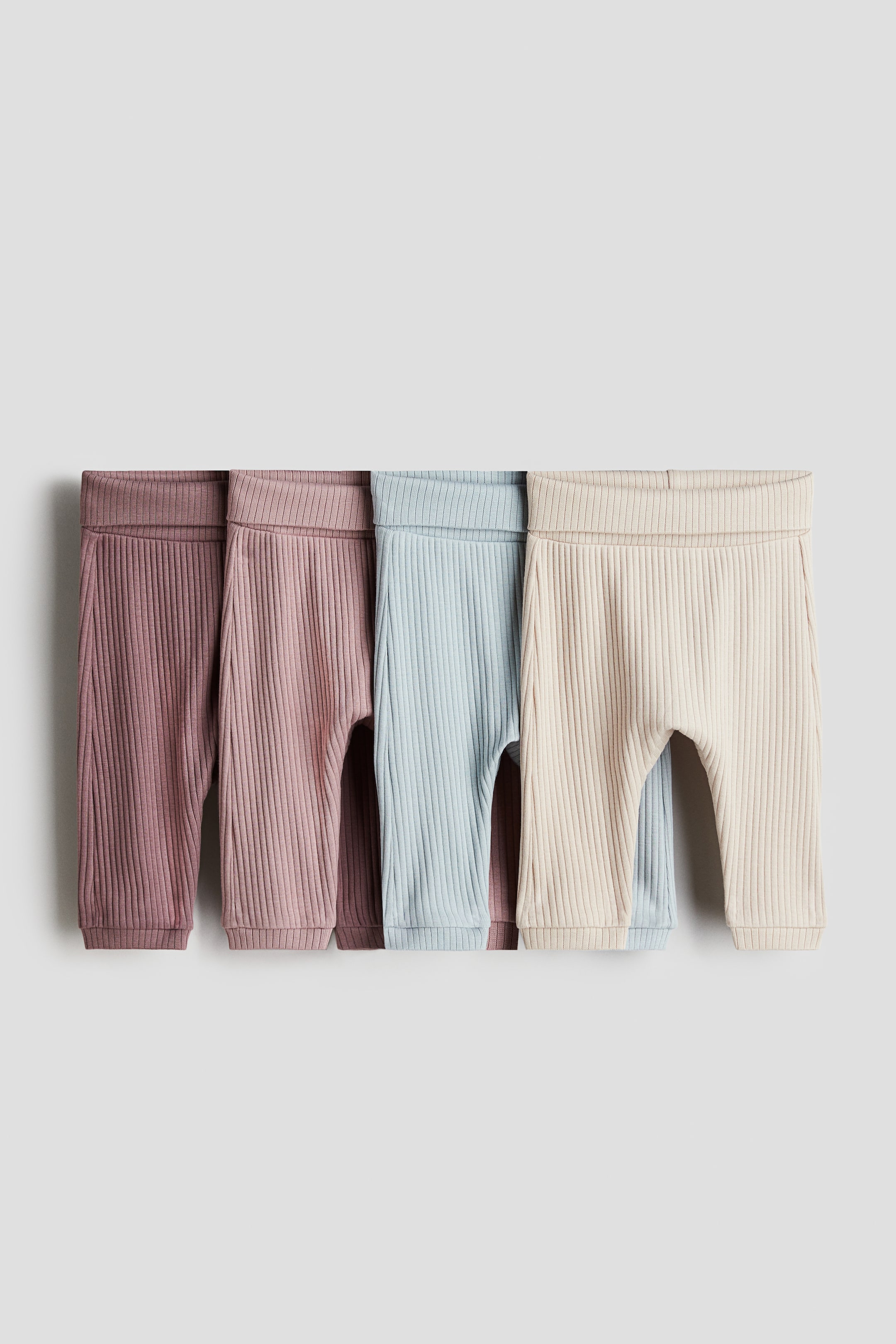 4-pack Ribbed Cotton Pants