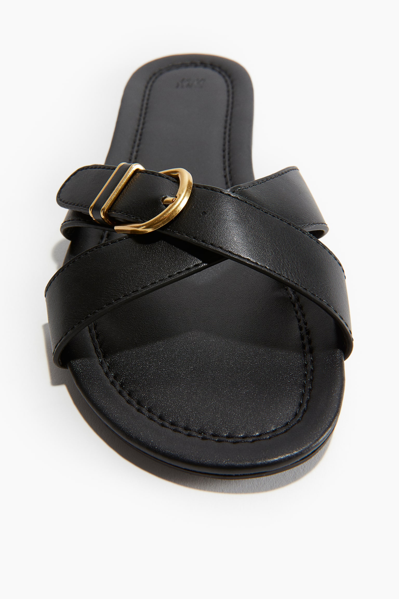 Sandalen mit Schnallendetail - Schwarz/Cremefarben/Hellbraun/Silberfarben - 3