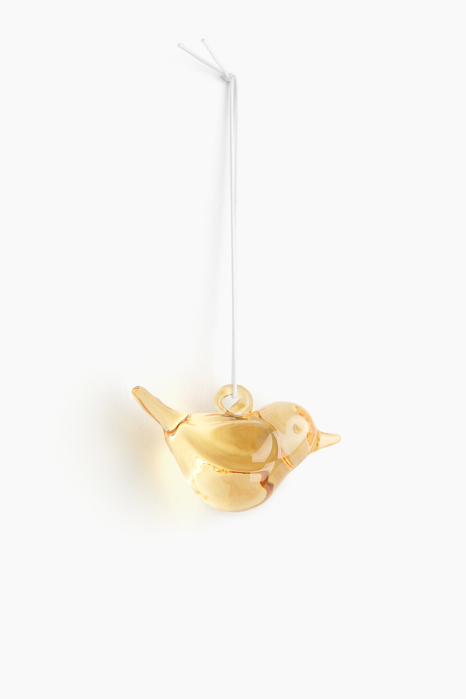 Bird glass decoration - Yellow/Transparent - 1