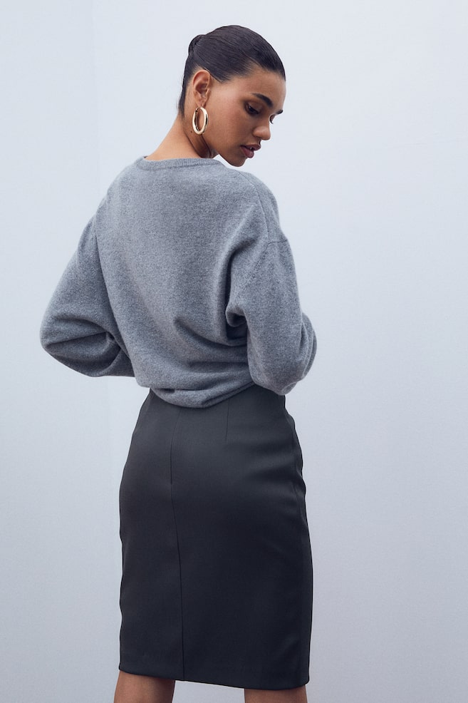 Pencil skirt - Dark grey/White - 4