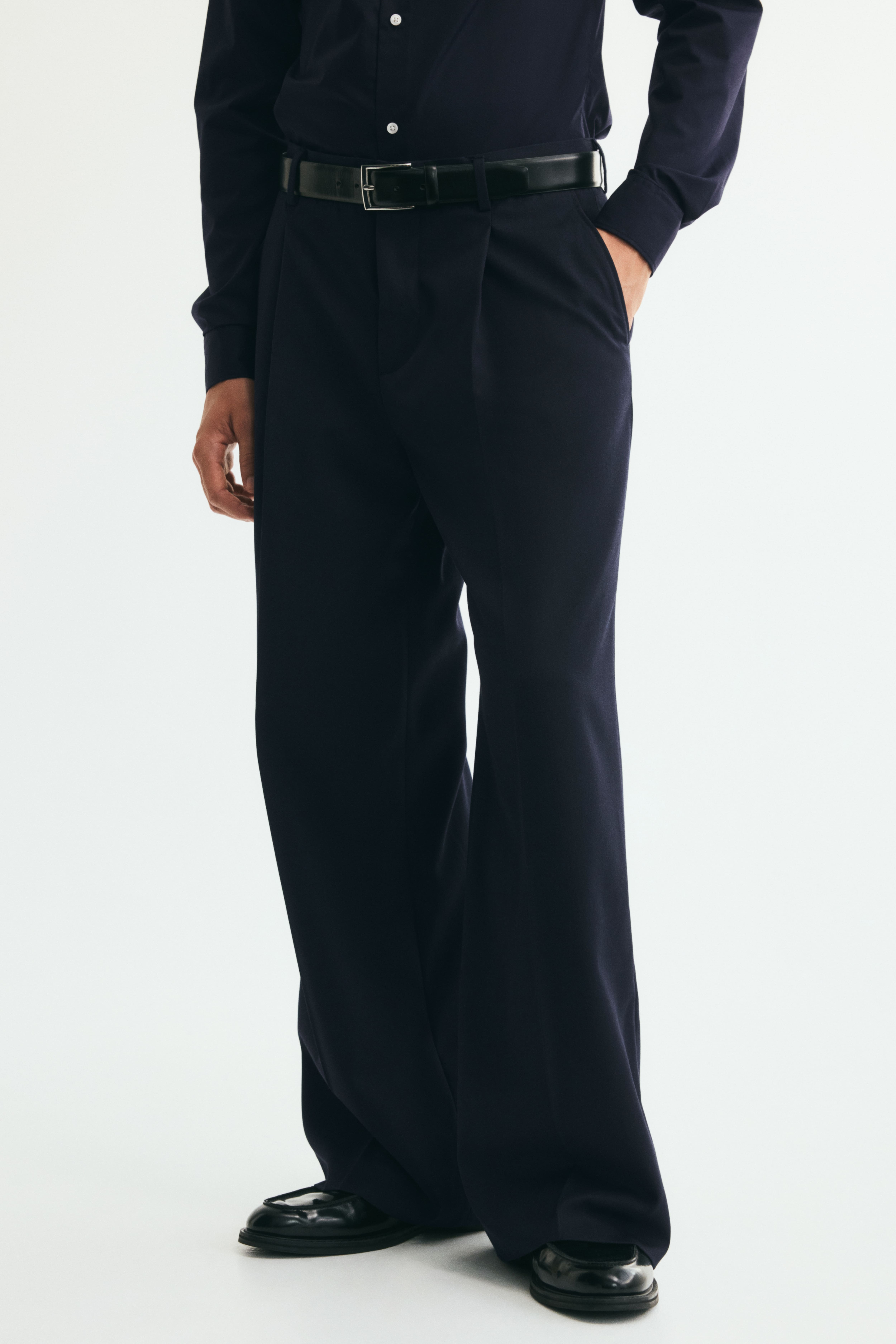Loose-Fit Wool-Blend Suit Pants