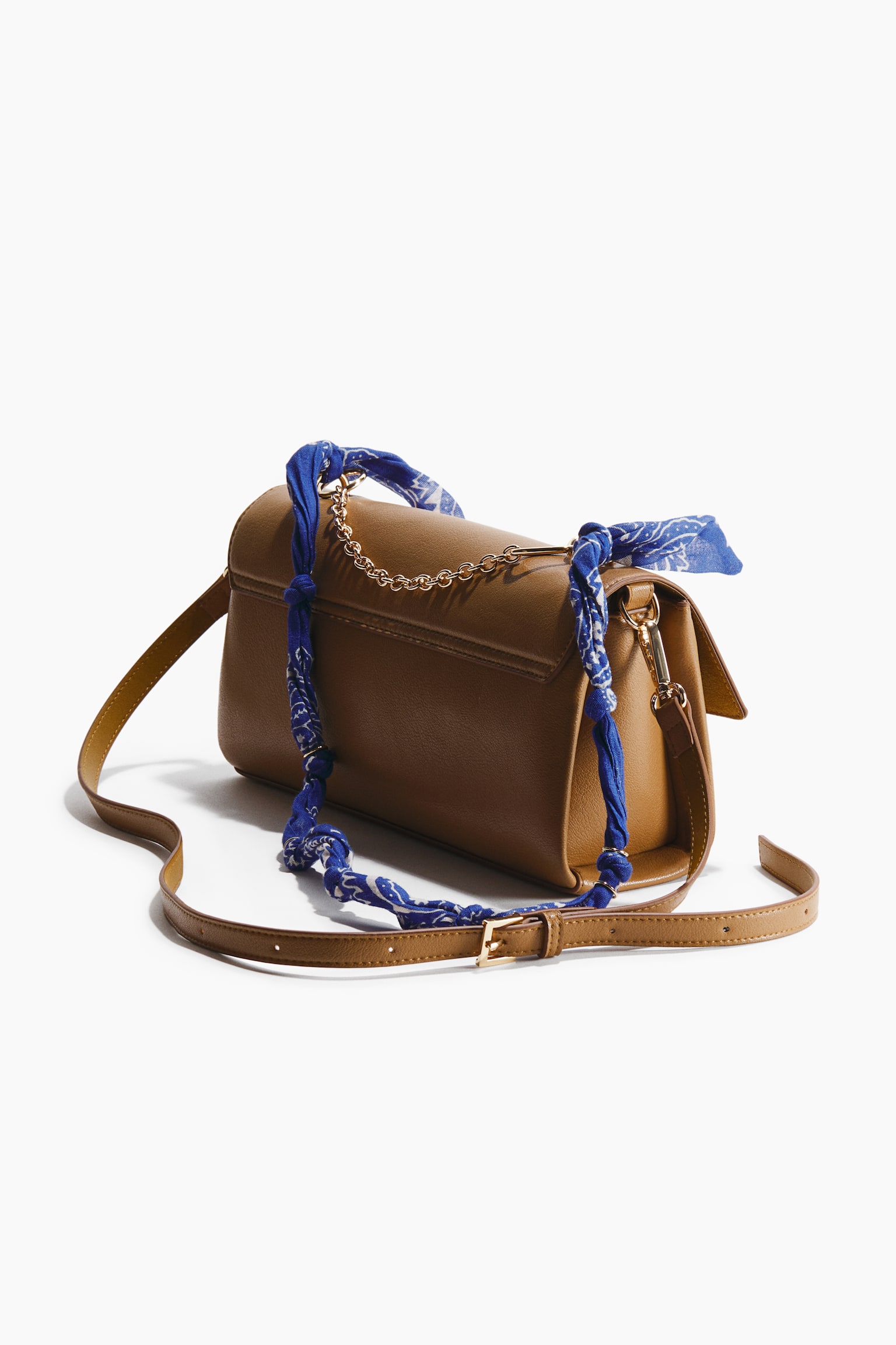 Crossbody-tas met sjaal - Lichtbruin - 3