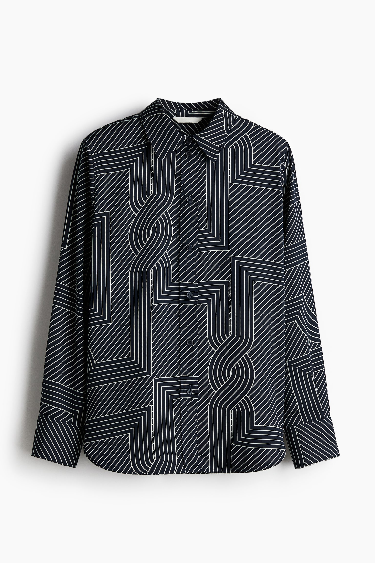 חולצה - כחול נייבי/דוגמה/שחור/קרם/דוגמה/בורדו/לבן/ירוק חאקי/דוגמה - 2