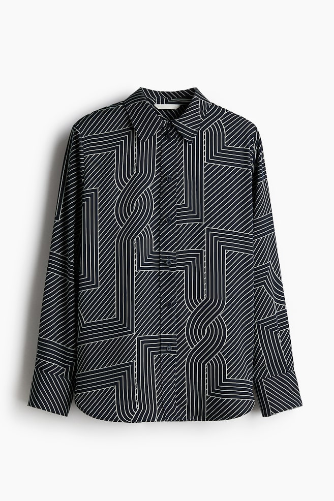 Shirt - Navy blue/Pattern/White/Beige/Stripe/Burgundy/Pink stripe/Khaki green/Pattern/Navy blue/Stripe/Burgundy/Navy blue/White/Dark khaki green/Light beige/Black - 1