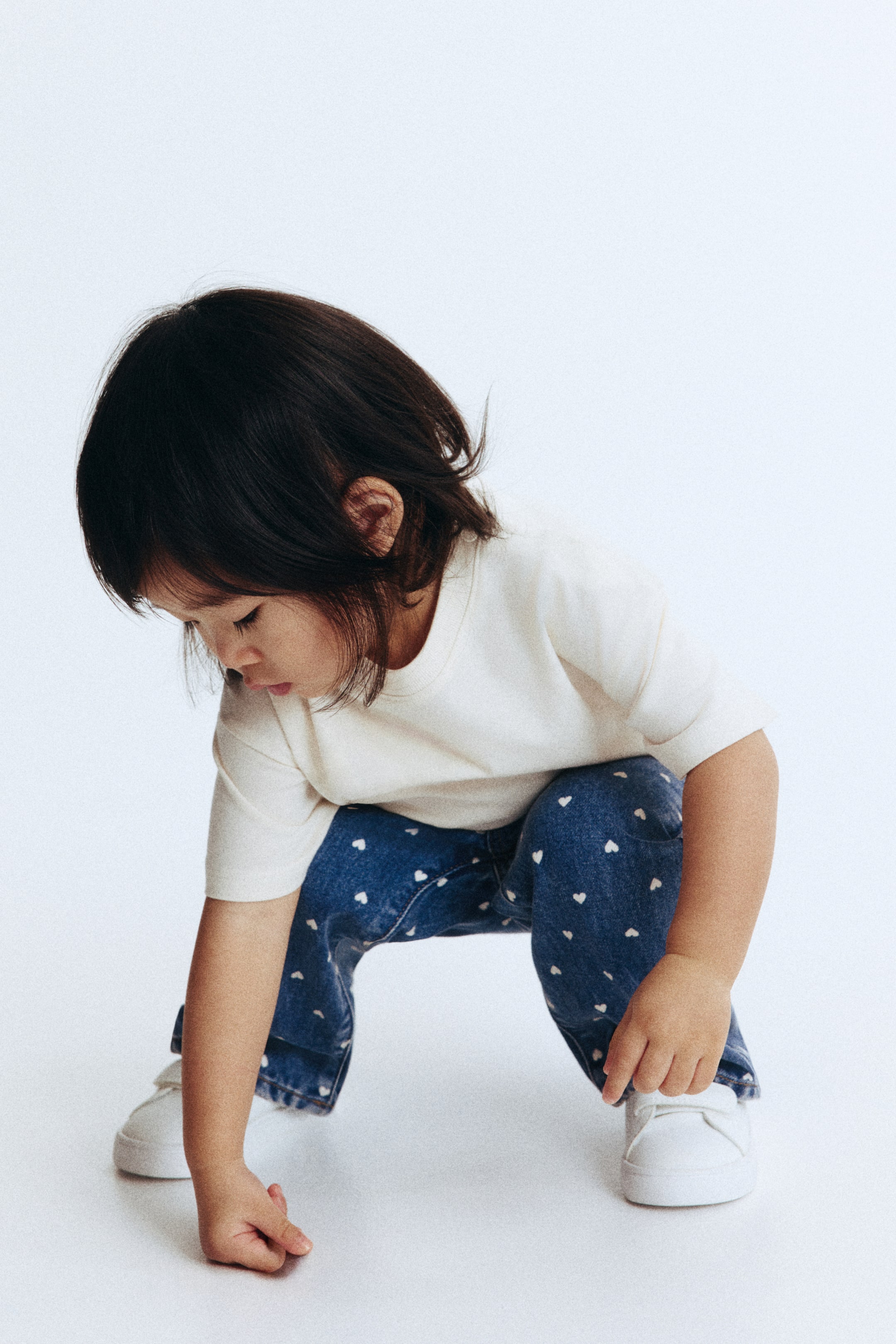 Ingrandisci l'immagine: Flared leg Jeans - Blu denim/cuori - BAMBINO | H&M CH 3
