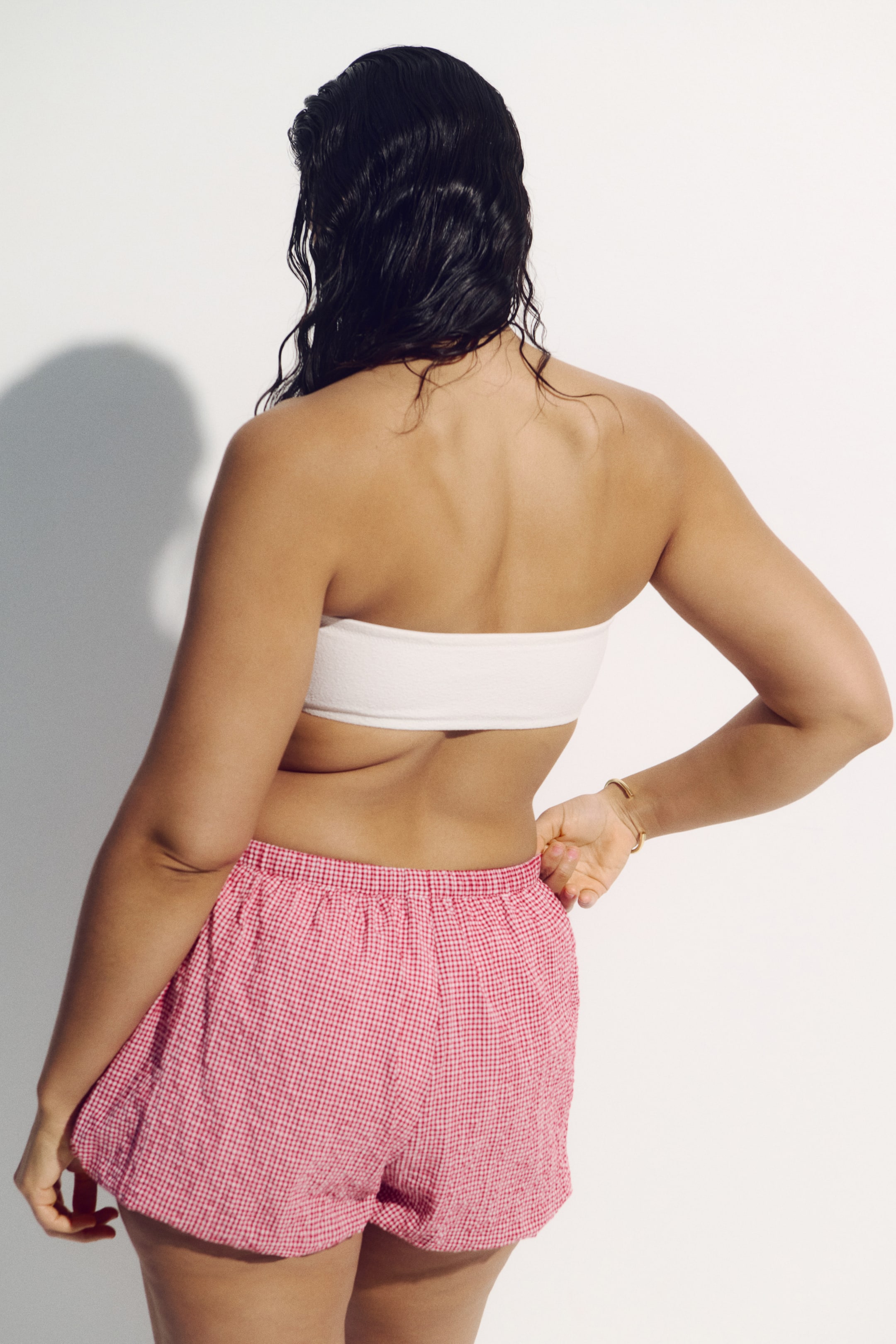 Cotton Balloon-Leg Beach Shorts